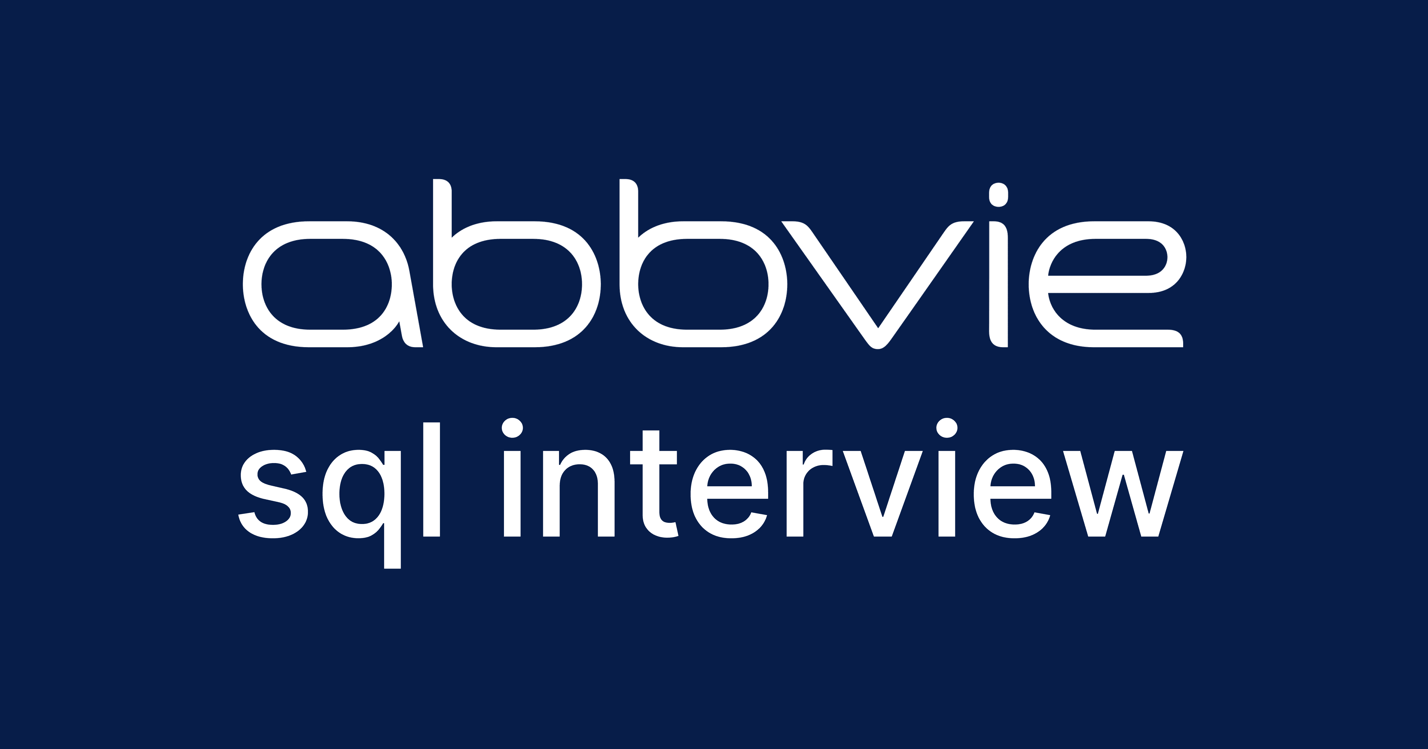 AbbVie SQL Interview Questions