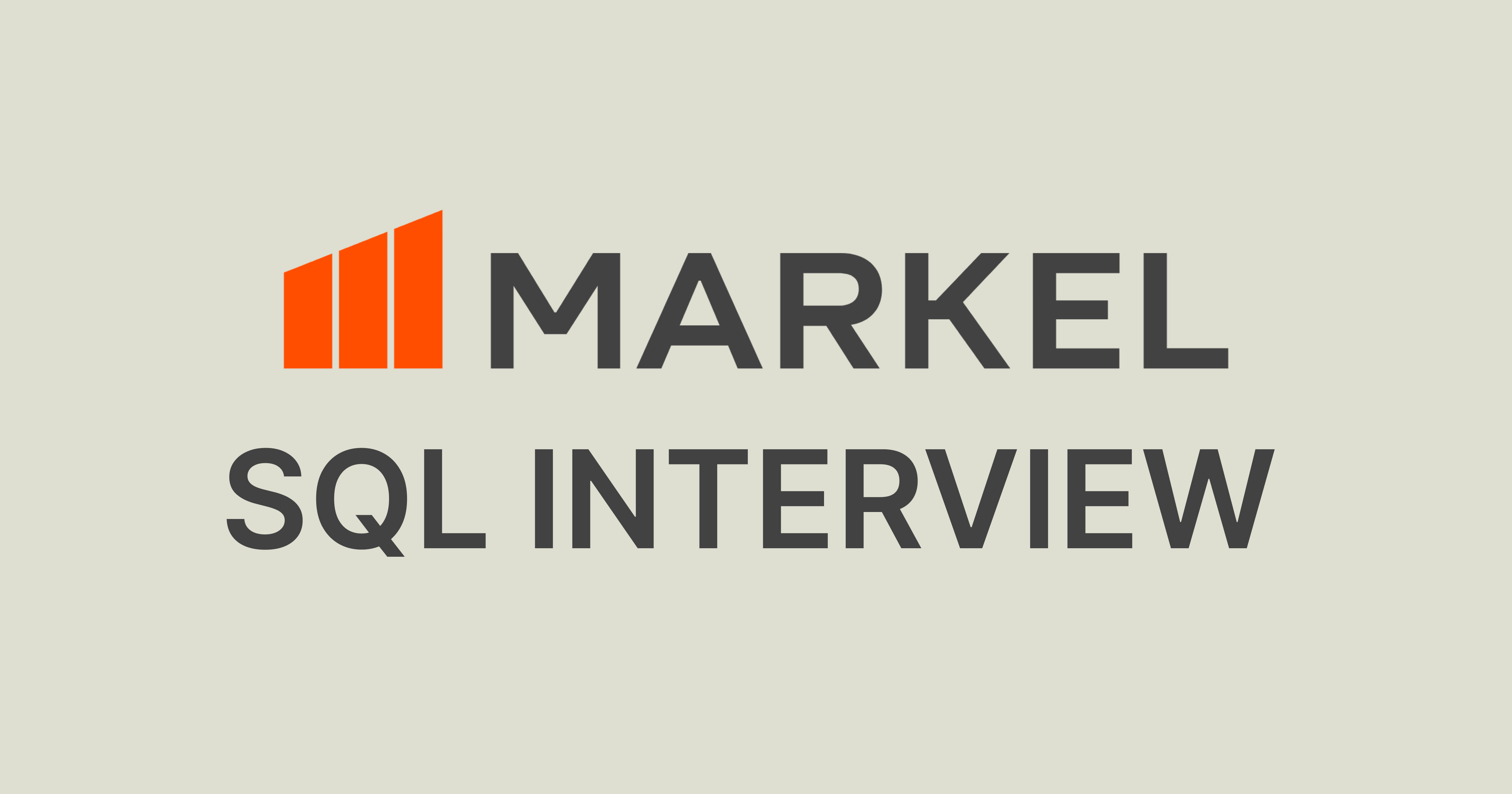 Markel SQL Interview Questions