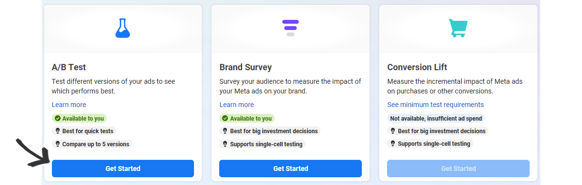 Meta A/B Testing