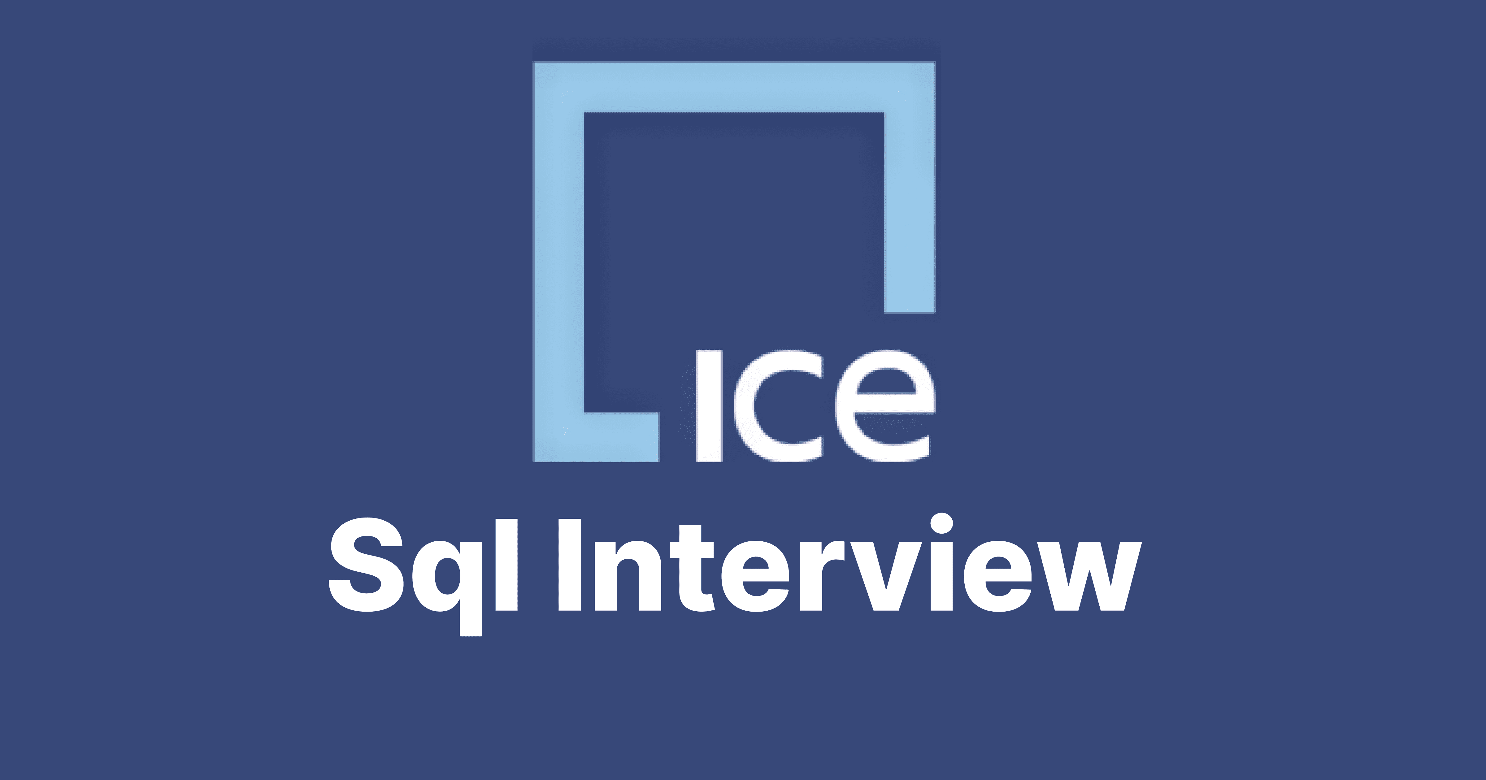 Intercontinental Exchange SQL Interview Questions