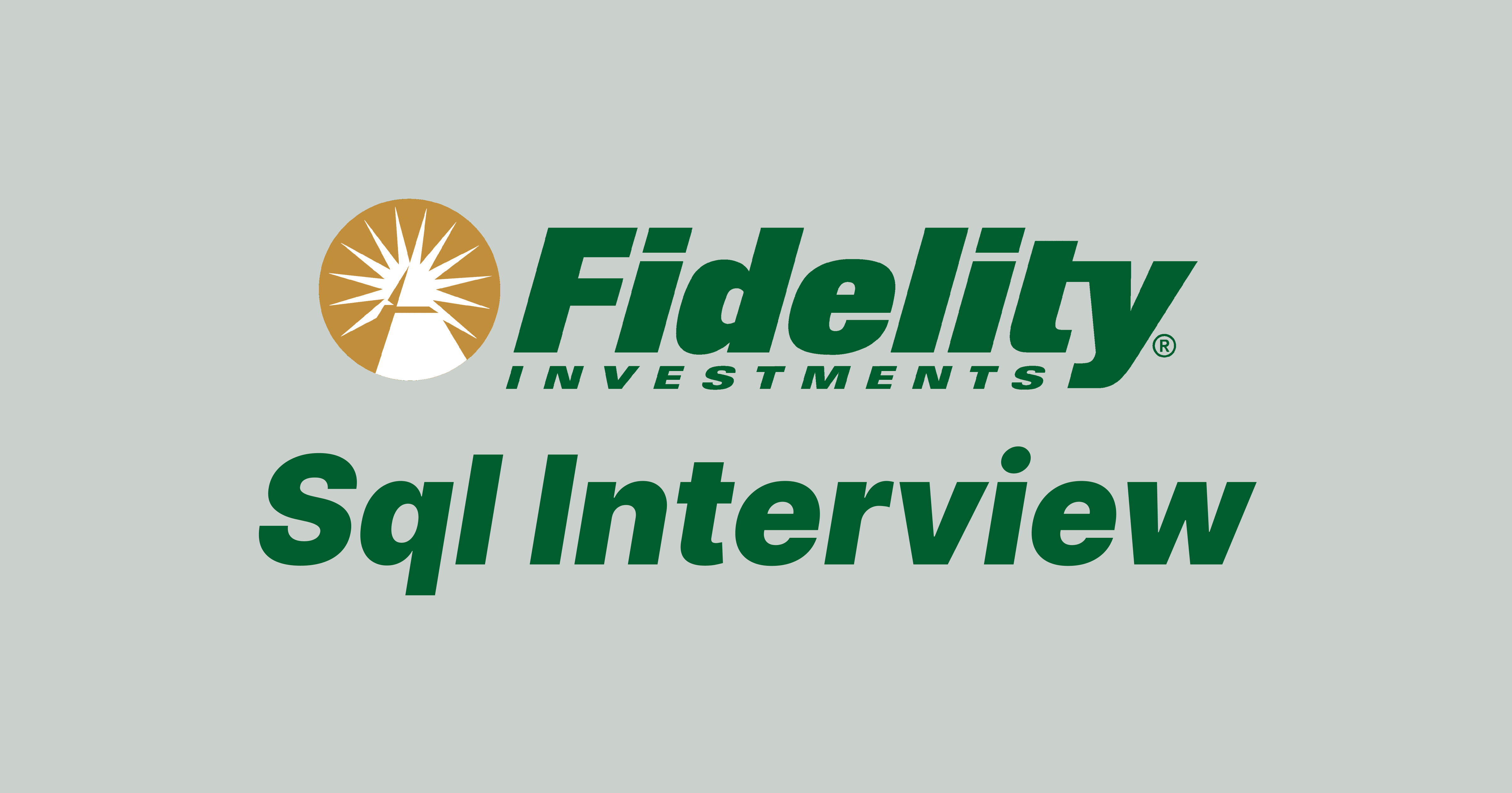 Fidelity SQL Interview Questions