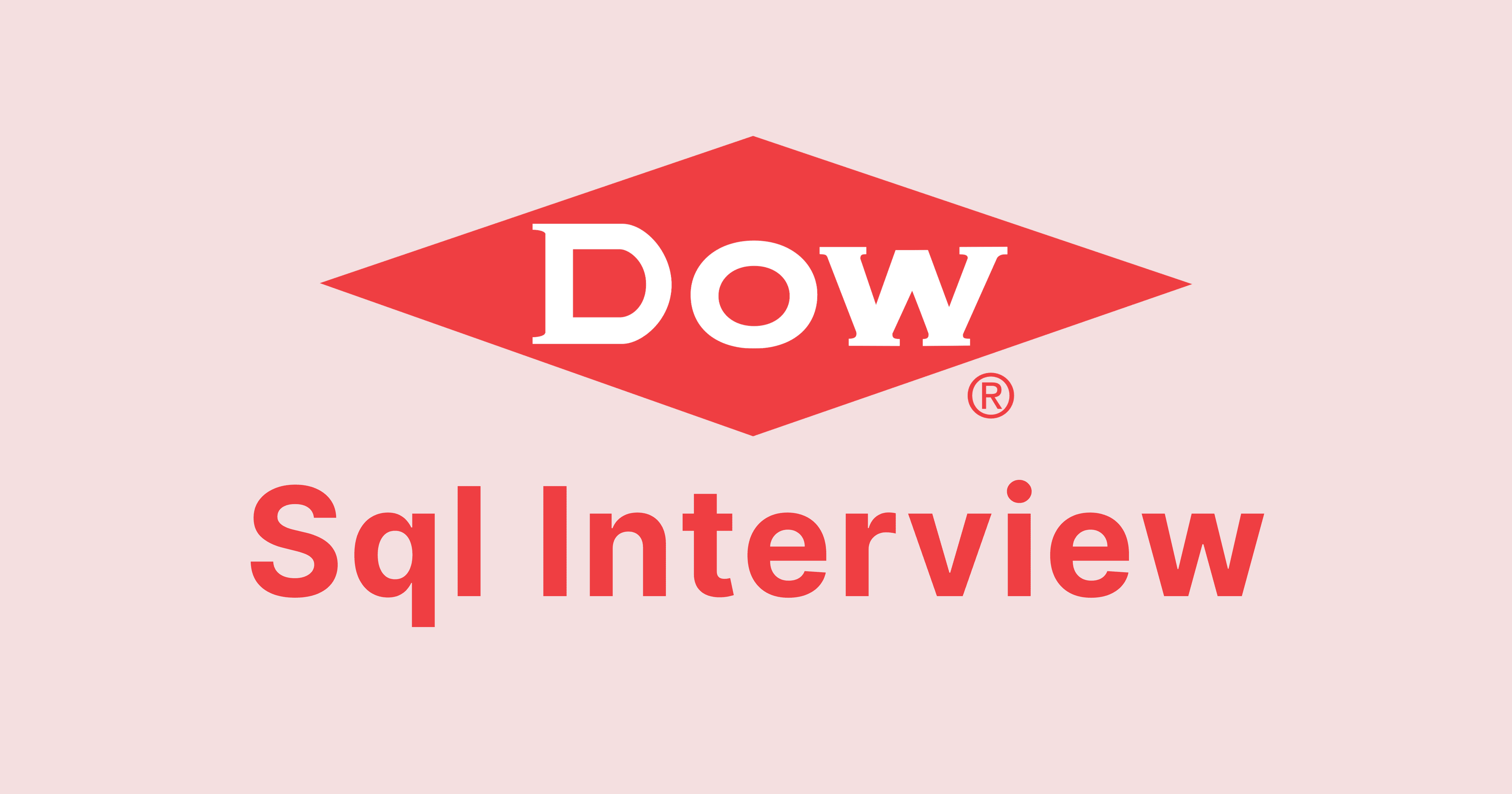 Dow Chemical SQL Interview Questions