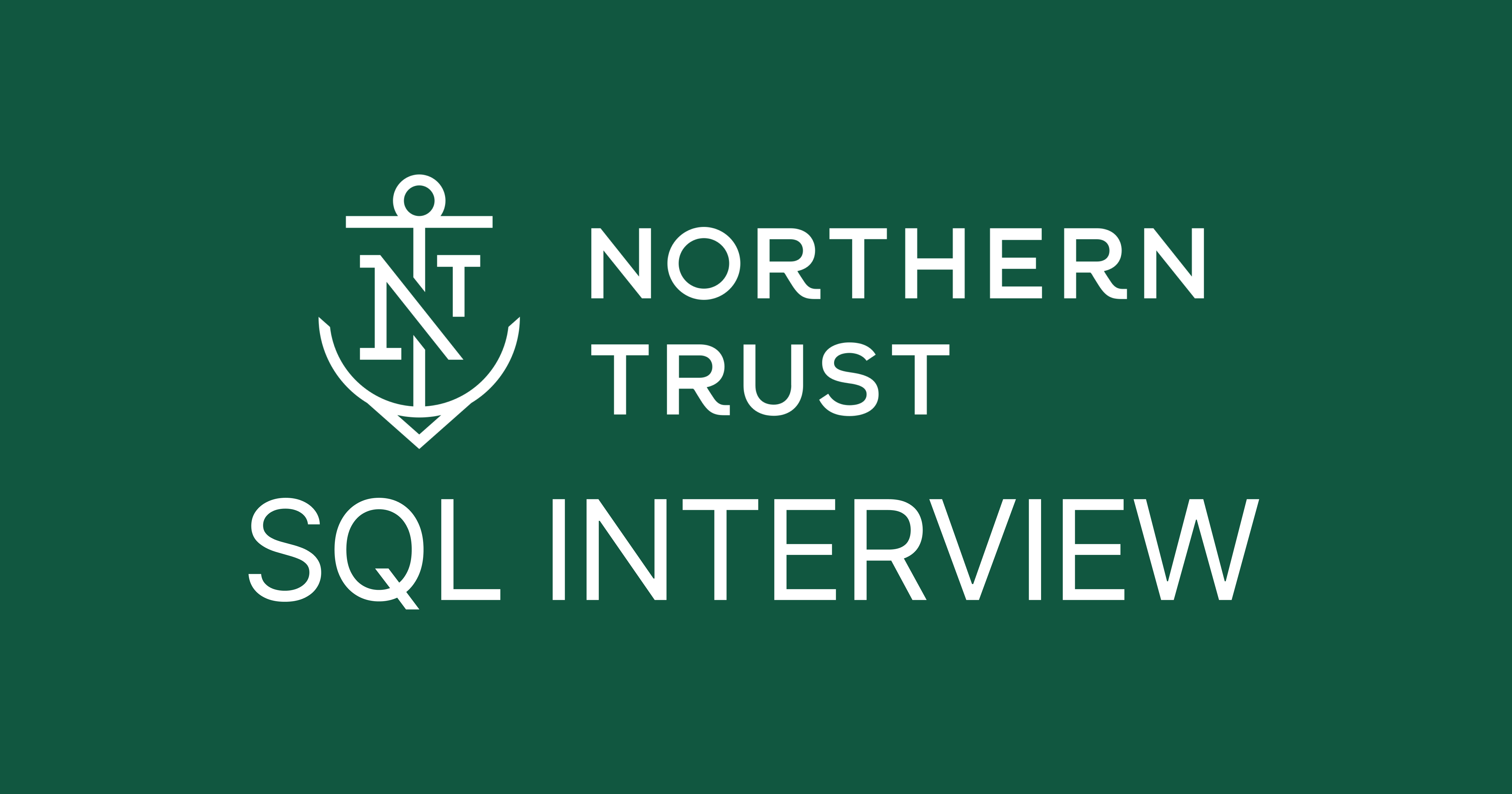 Northern Trust SQL Interview Questions