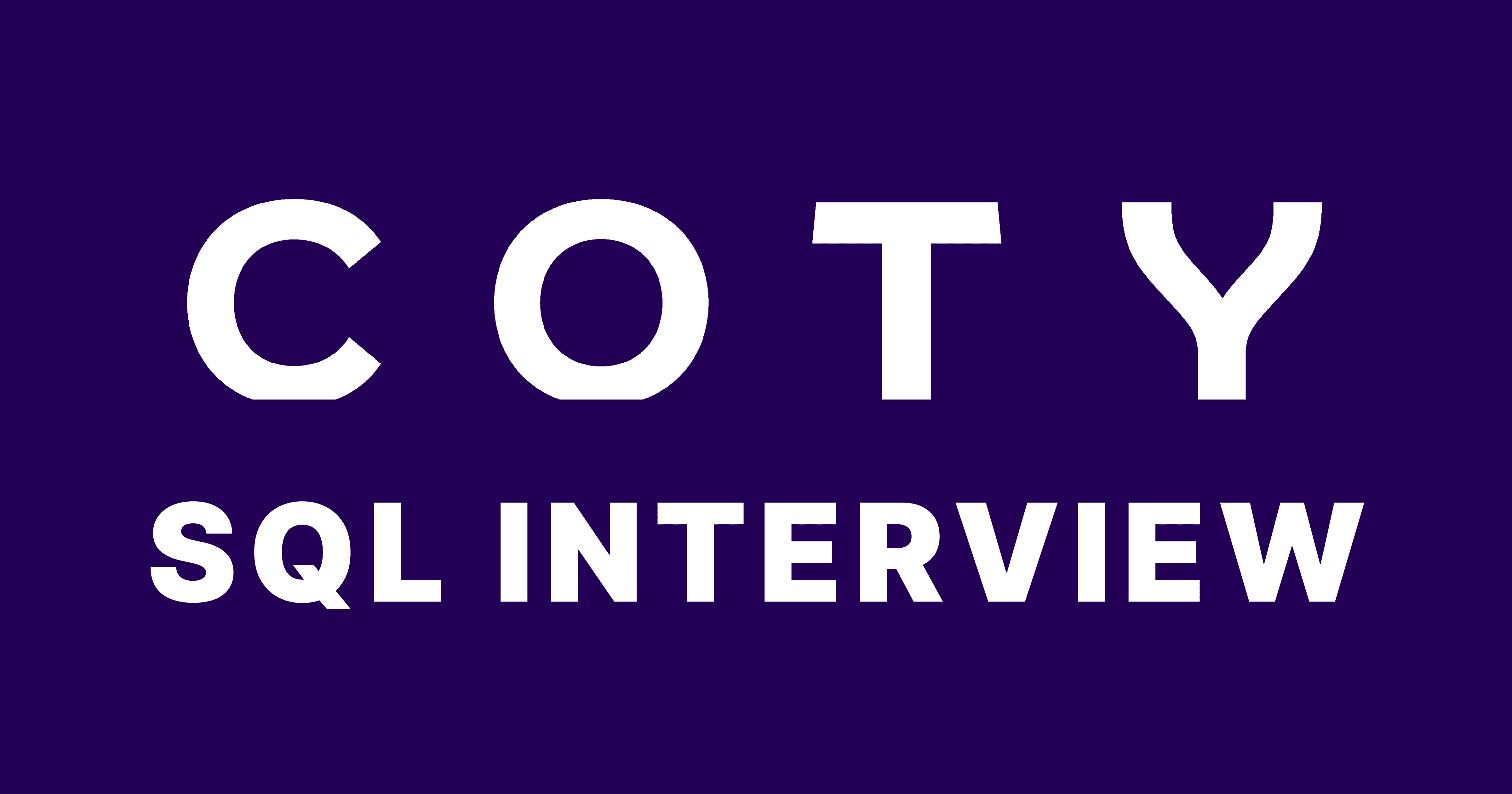 Coty SQL Interview Questions