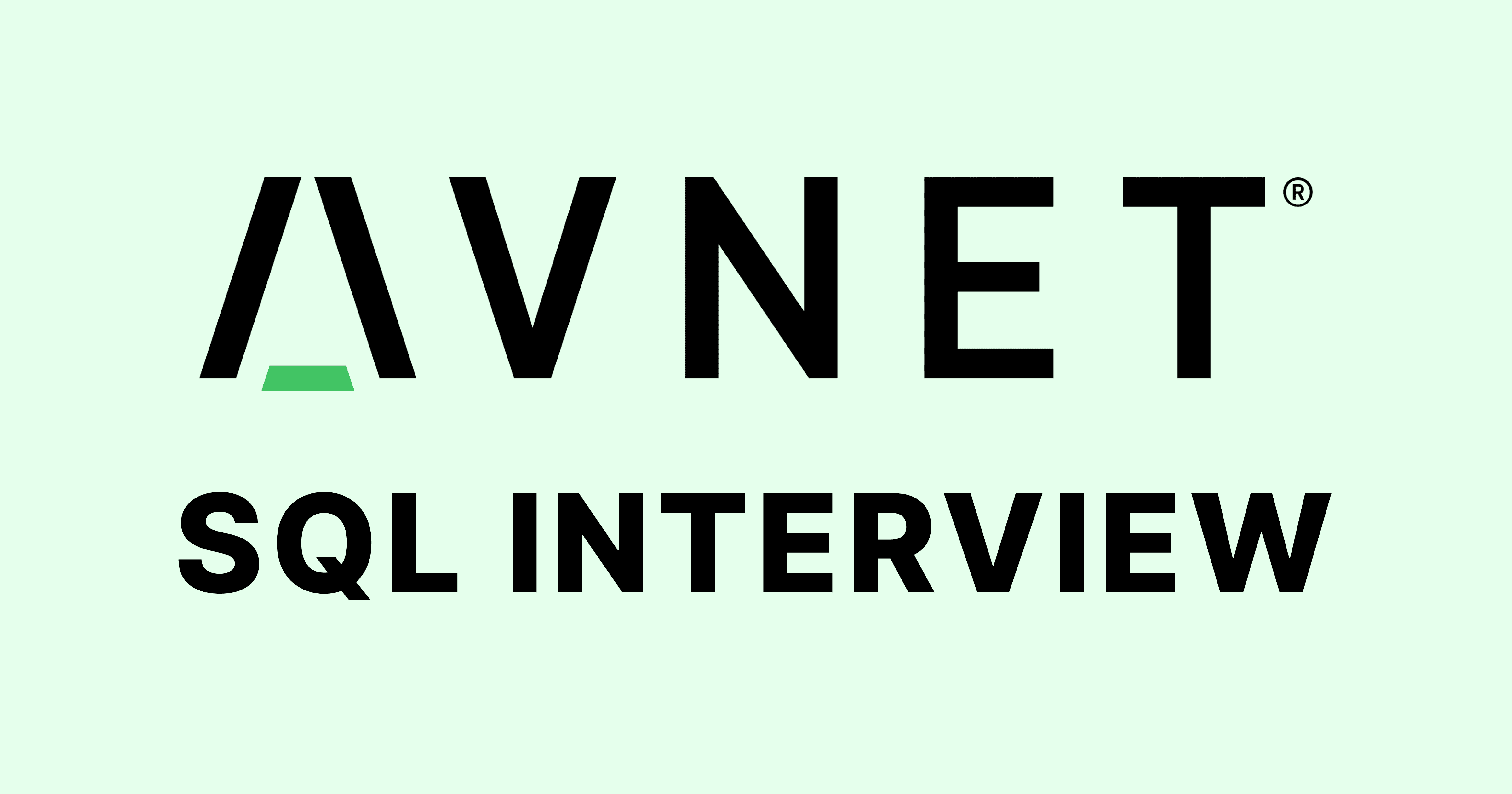 Avnet SQL Interview Questions