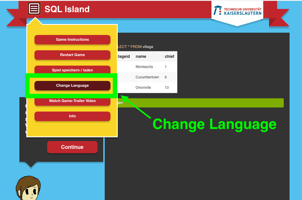 How To Change Language of SQL Island To English