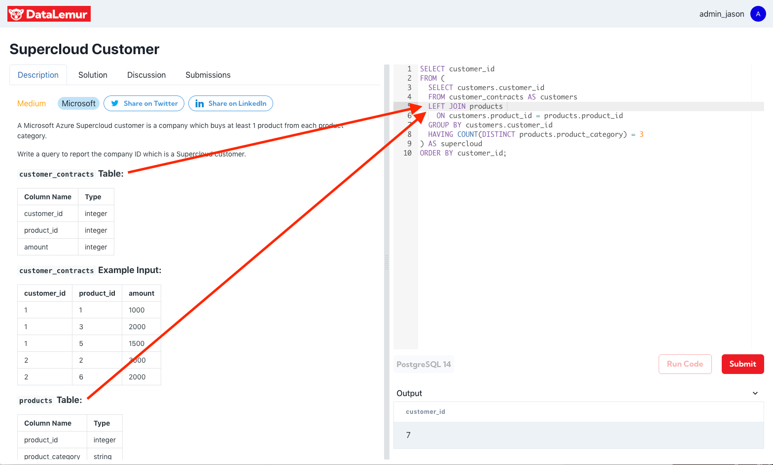 Microsoft Join SQL Interview Question