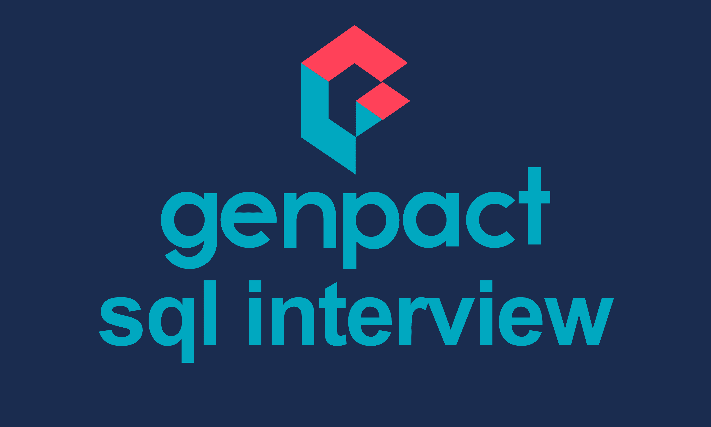 Genpact SQL Interview Questions