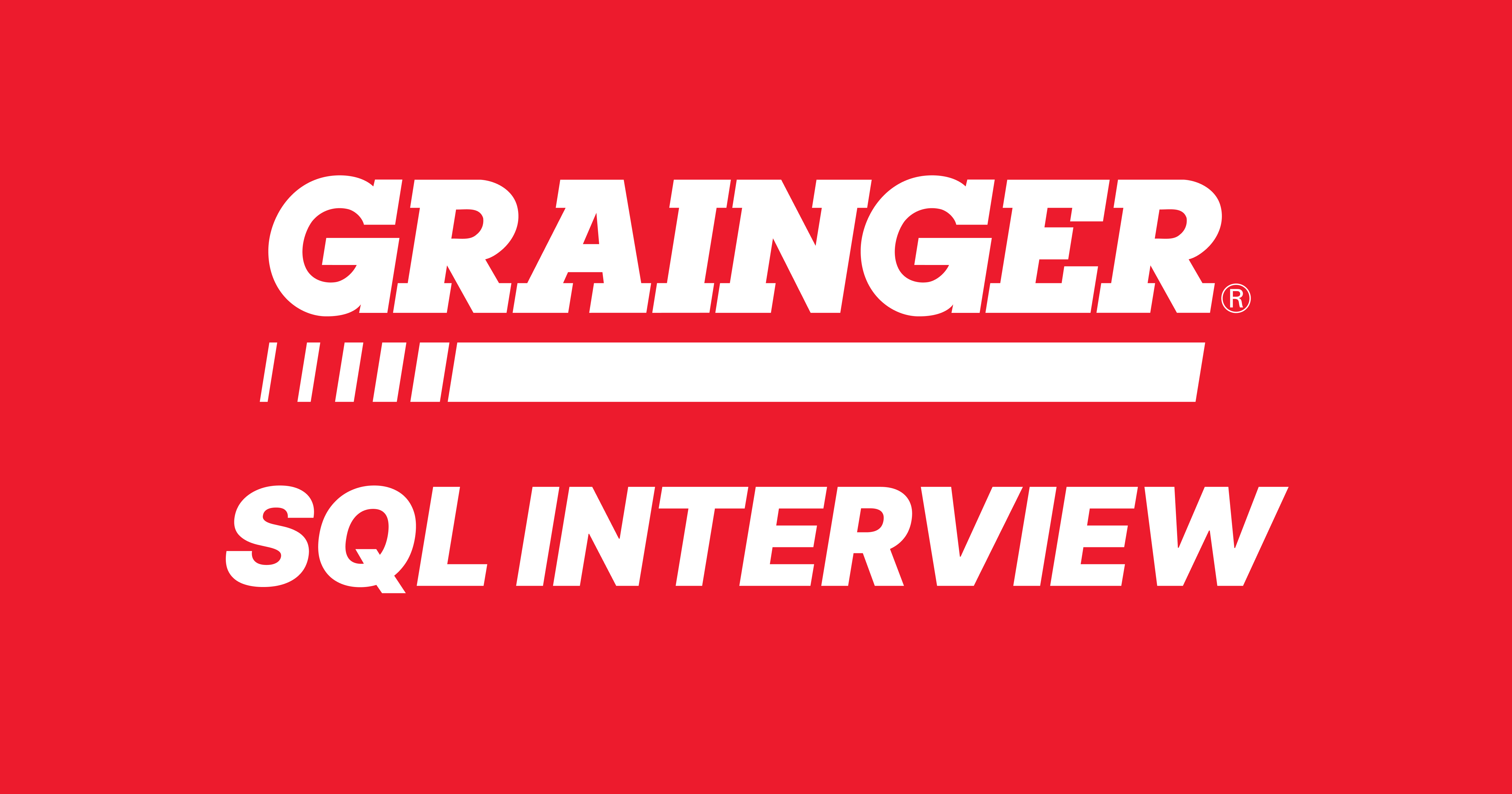 W.W. Grainger SQL Interview Questions