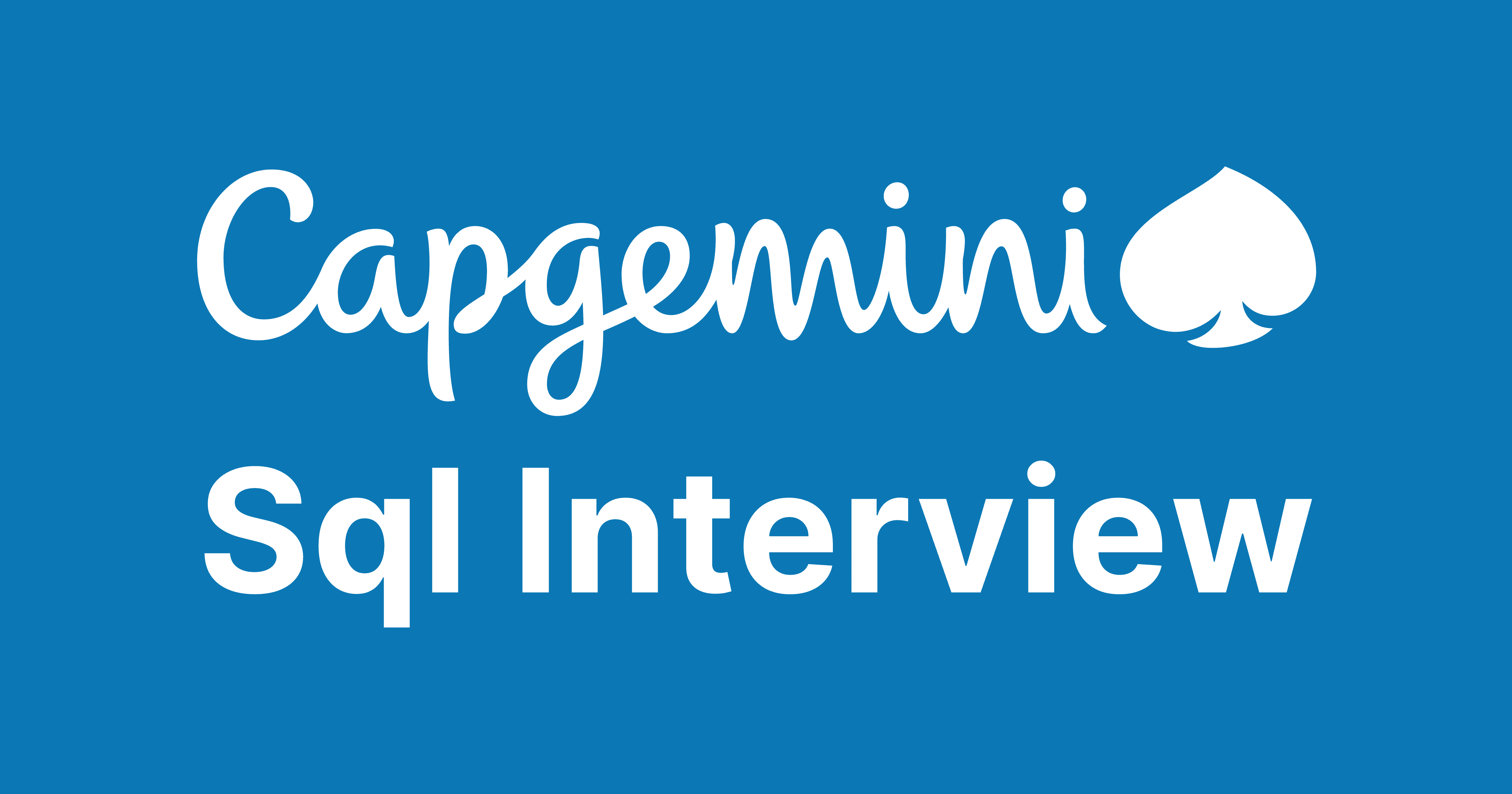 Capgemini SQL Interview Questions