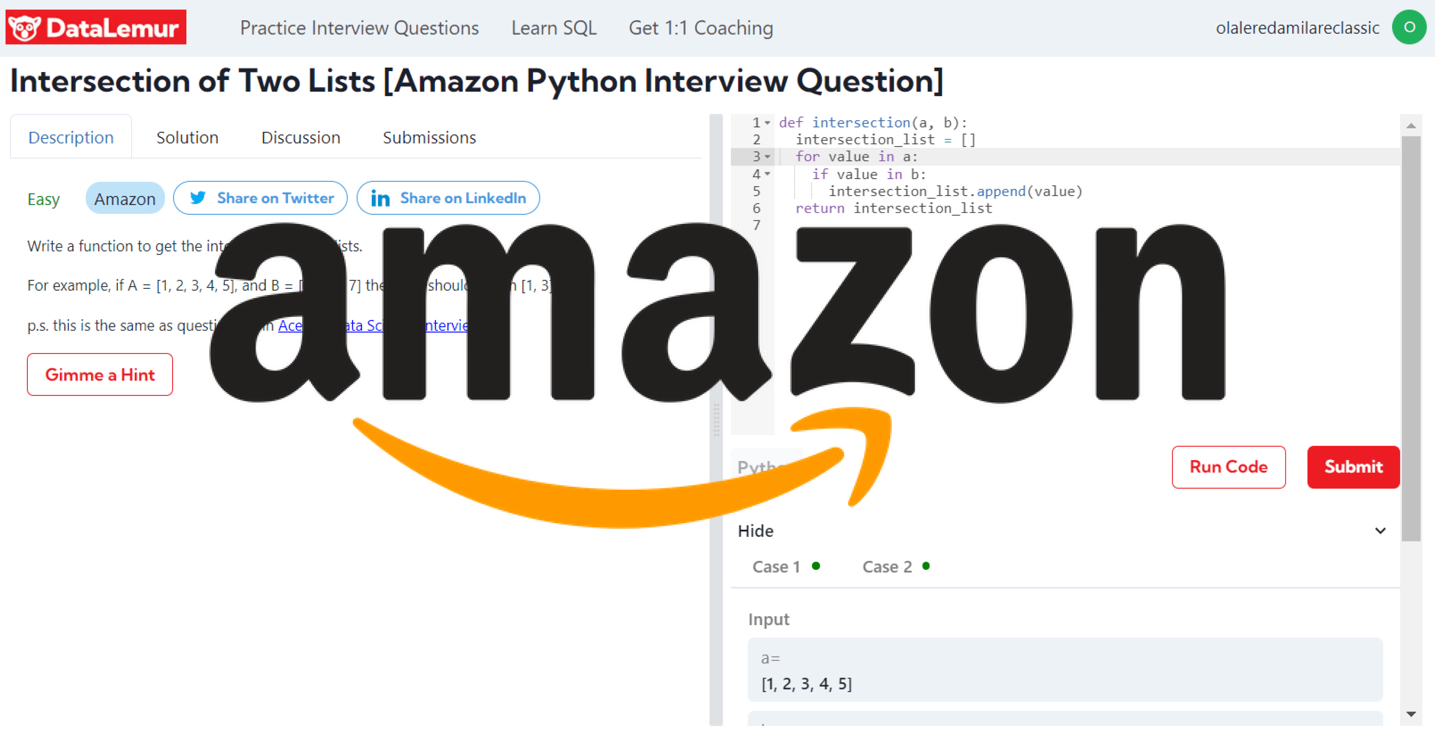 Amazon Python Interview Question