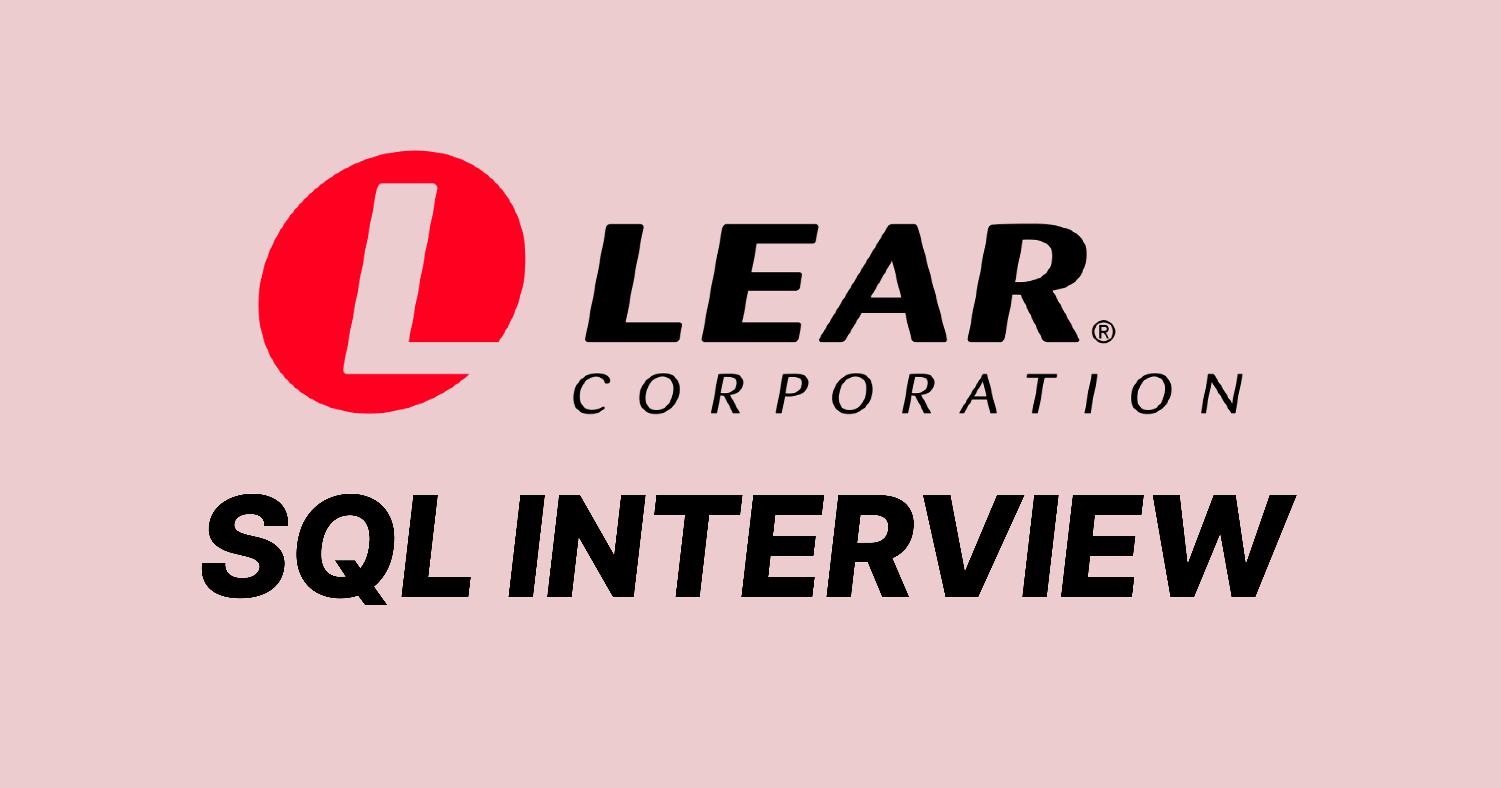 Lear SQL Interview Questions
