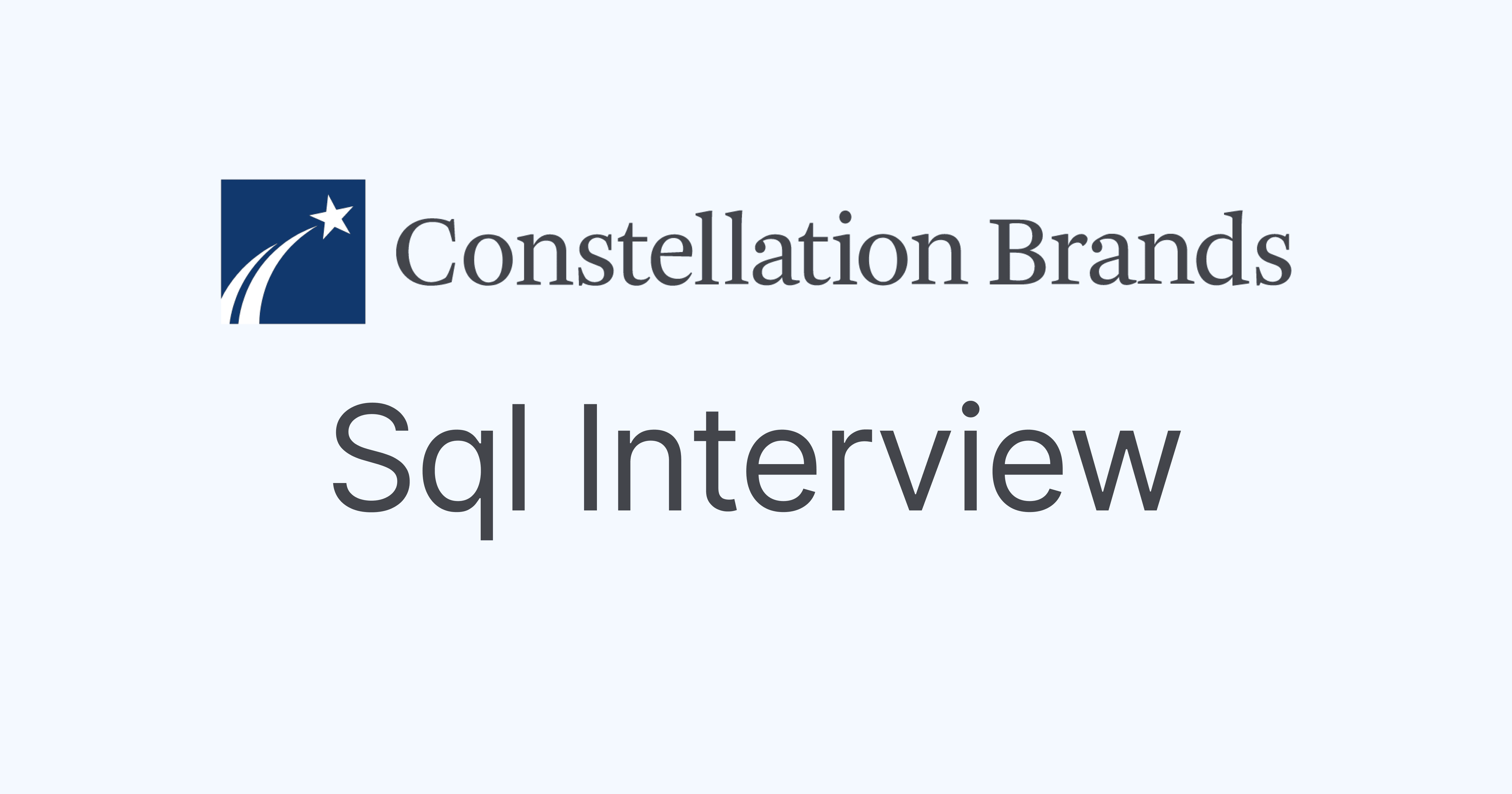Constellation Brands SQL Interview Questions