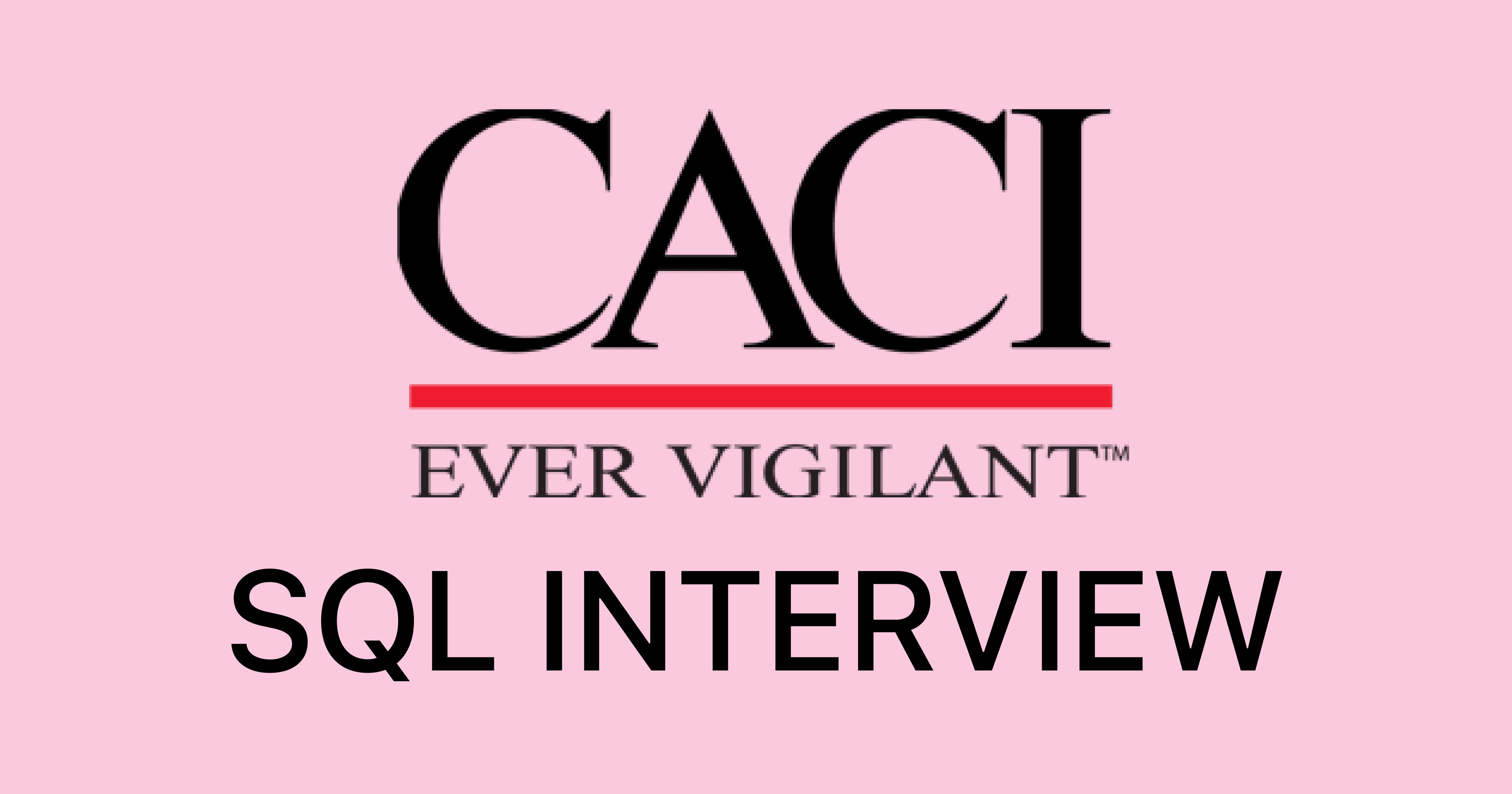 CACI SQL Interview Questions