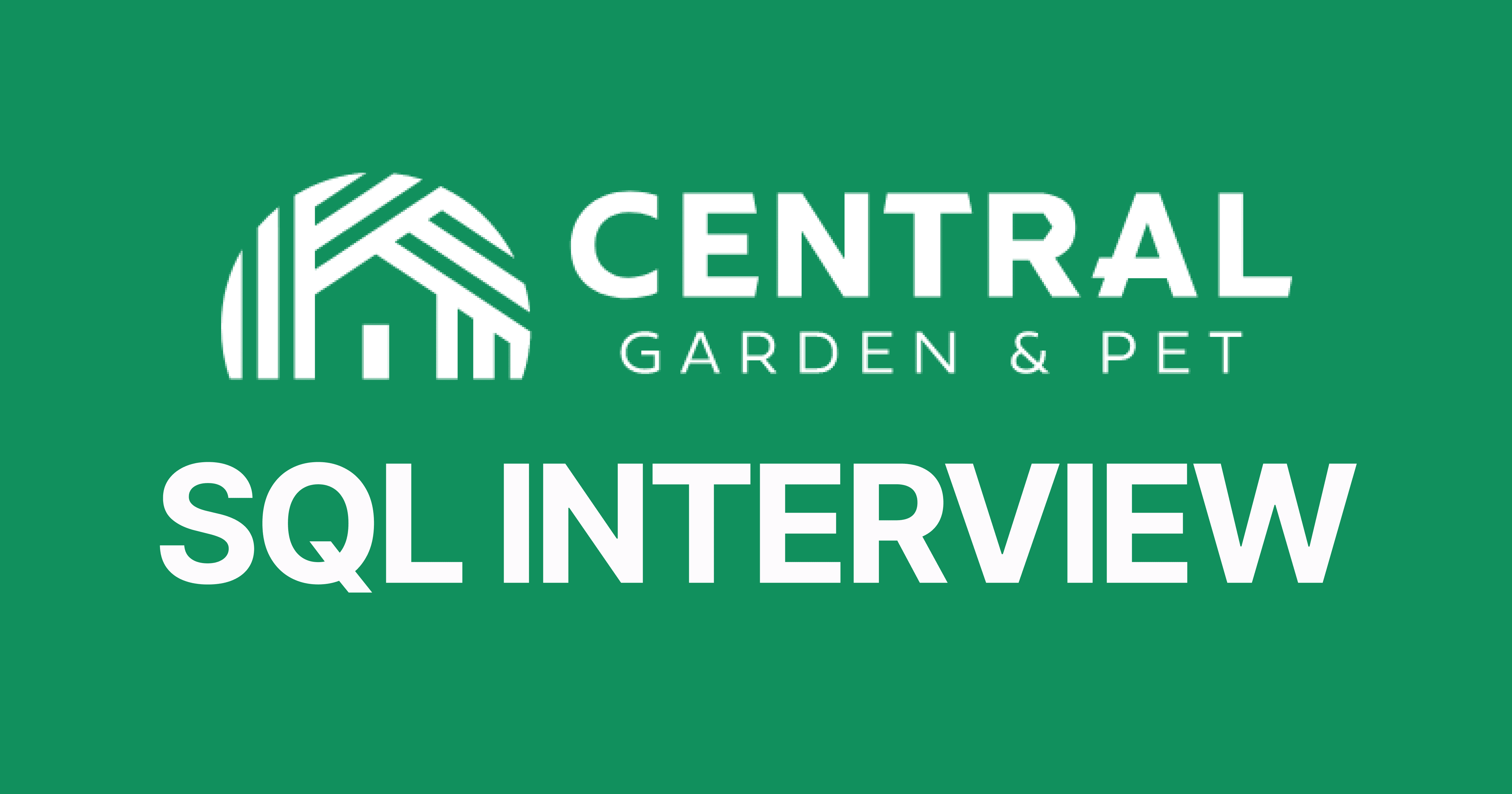 Central Garden & Pet SQL Interview Questions