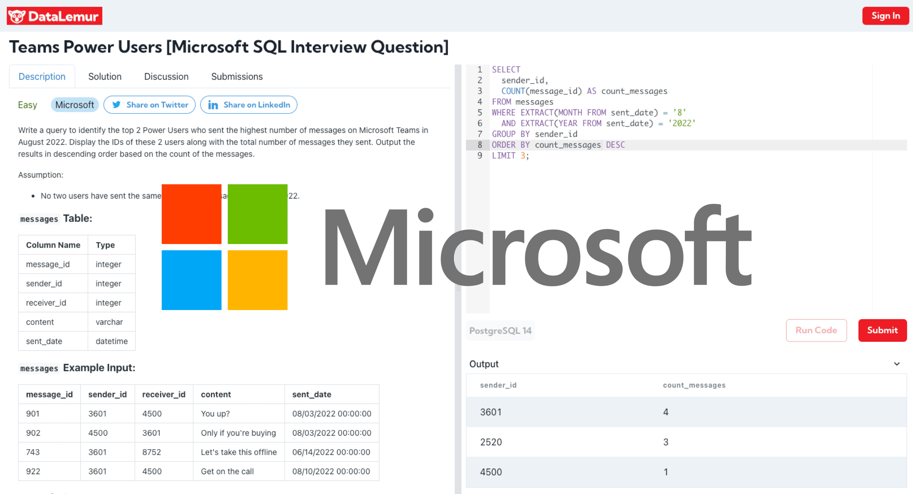 Microsoft SQL Interview Question: Super Cloud Customer