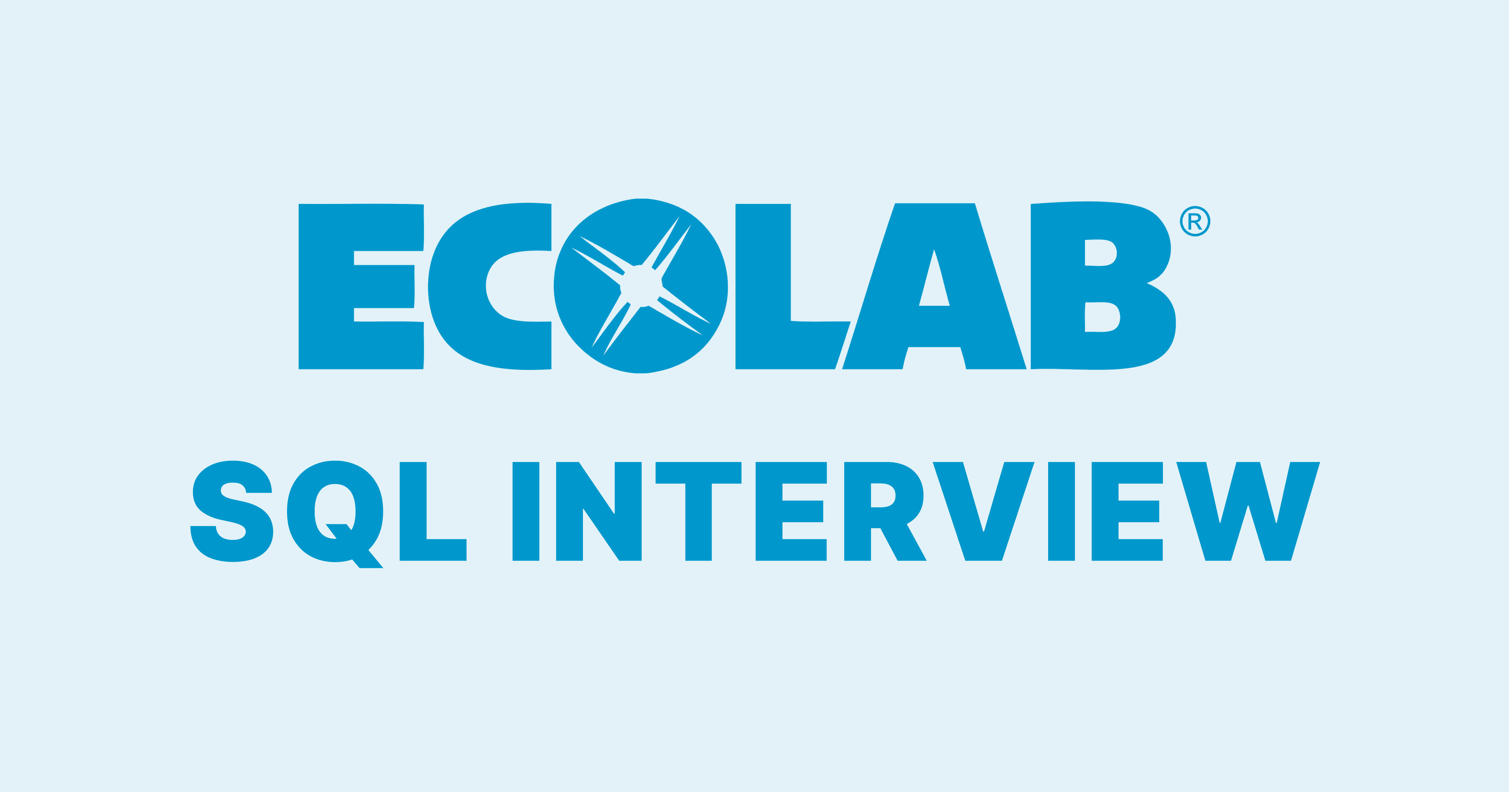 Ecolab SQL Interview Questions