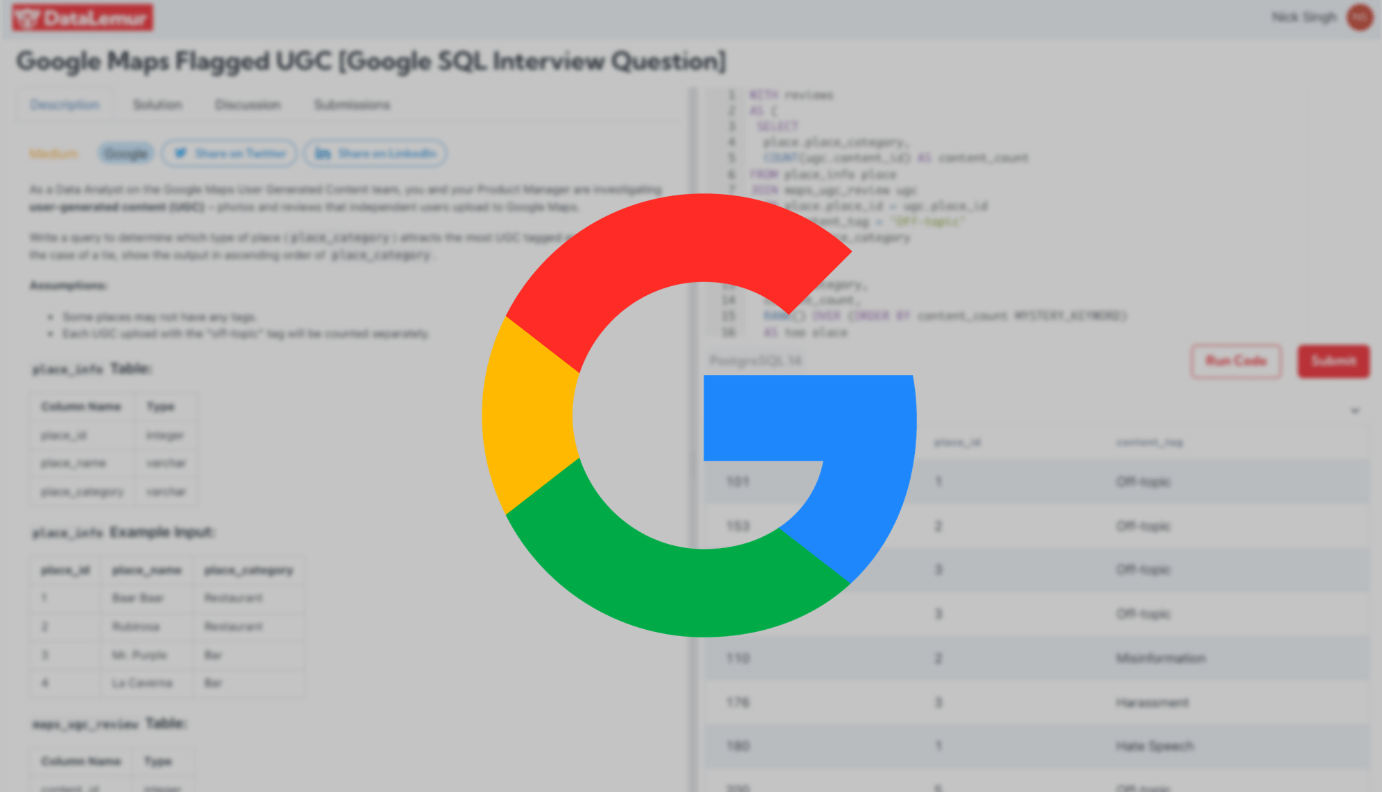 14 google sql interview questions updated 2025 