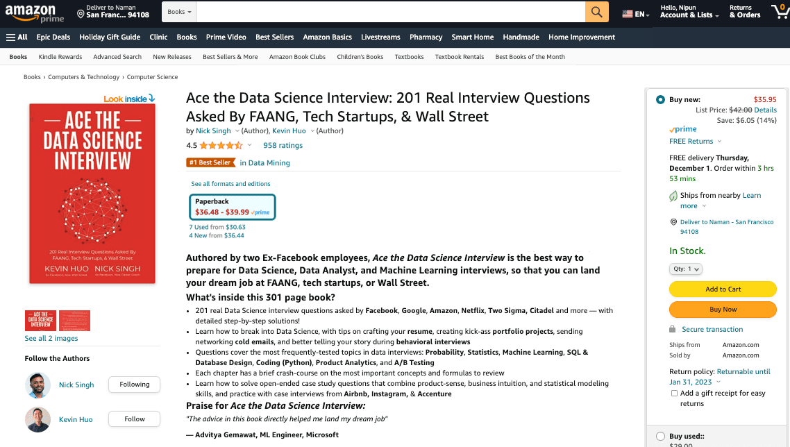 Acing Data Science Interview