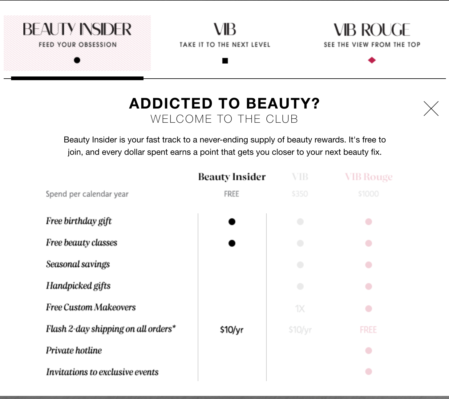 Sephora Beauty Insider