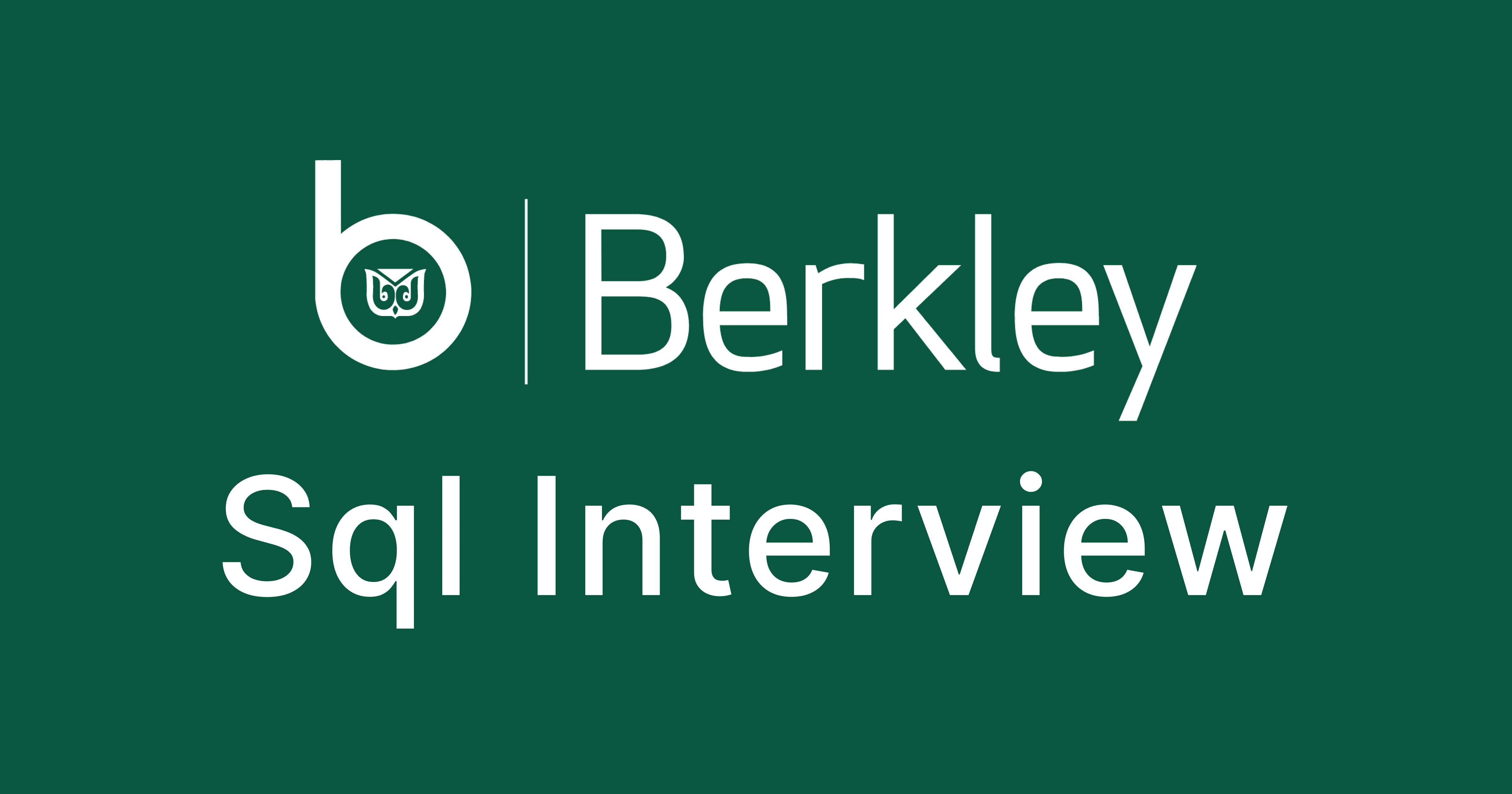 W.R. Berkley SQL Interview Questions