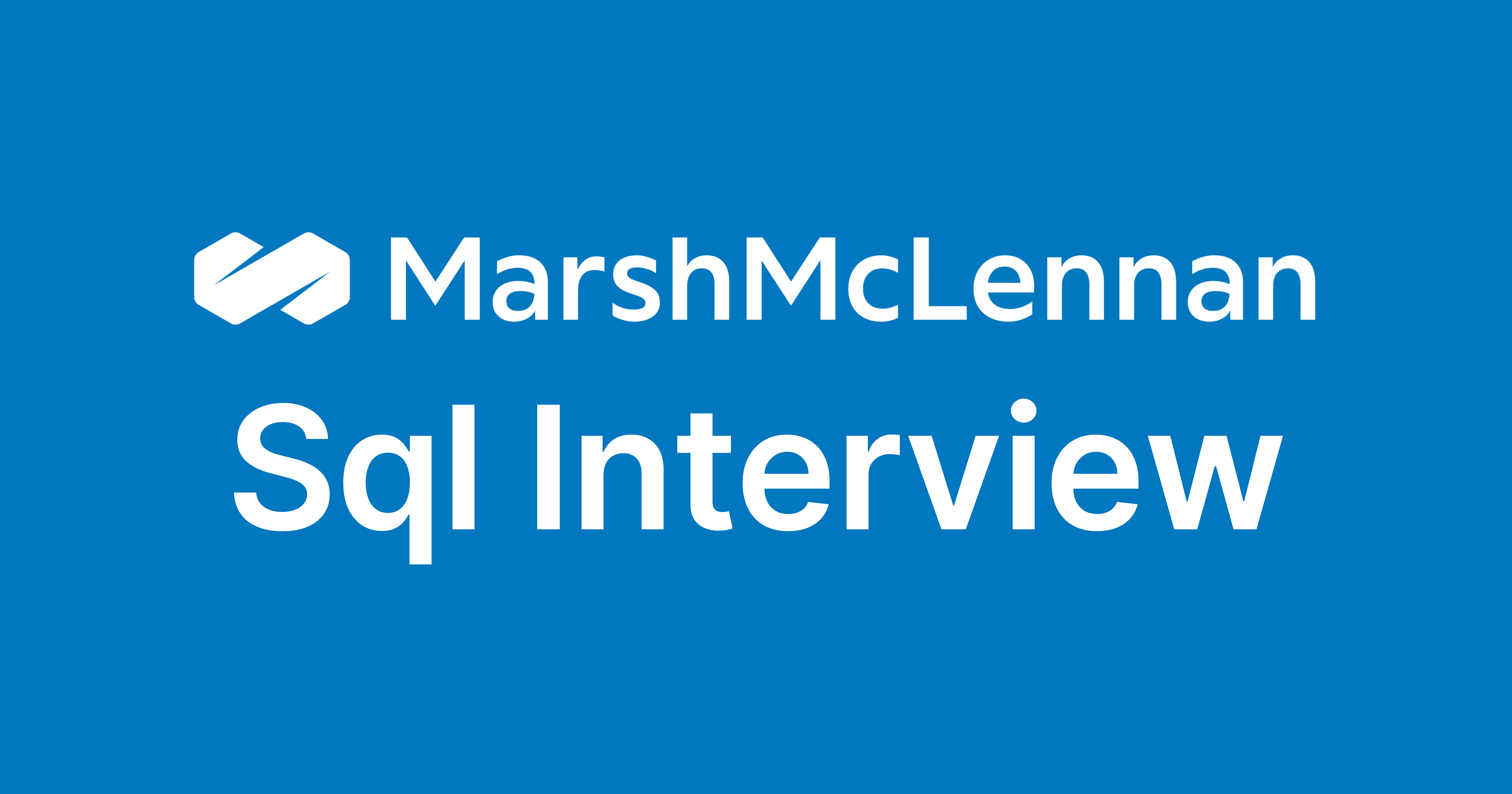 Marsh & McLennan SQL Interview Questions