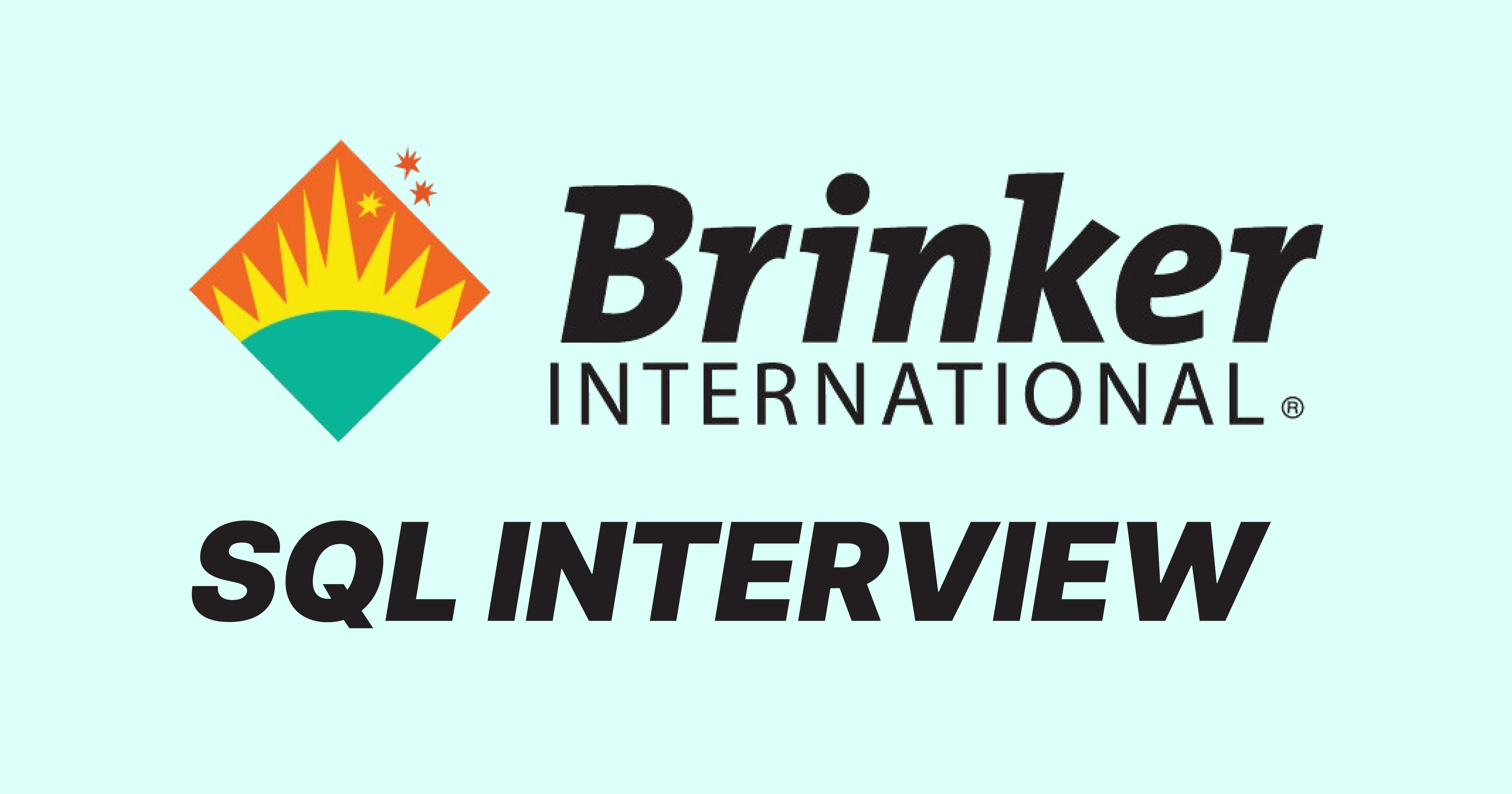 Brinker International SQL Interview Questions