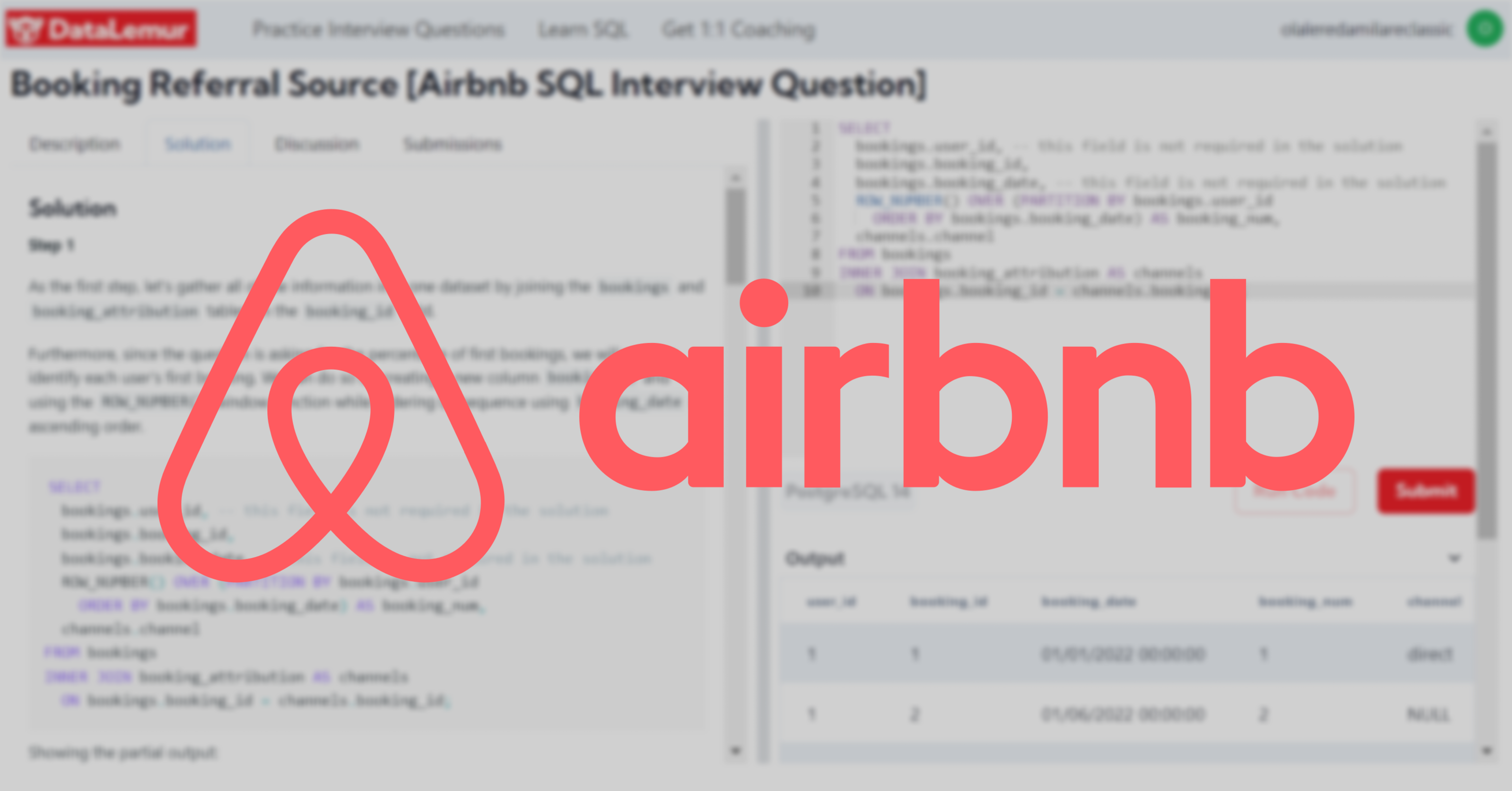 Airbnb SQL Interview Question