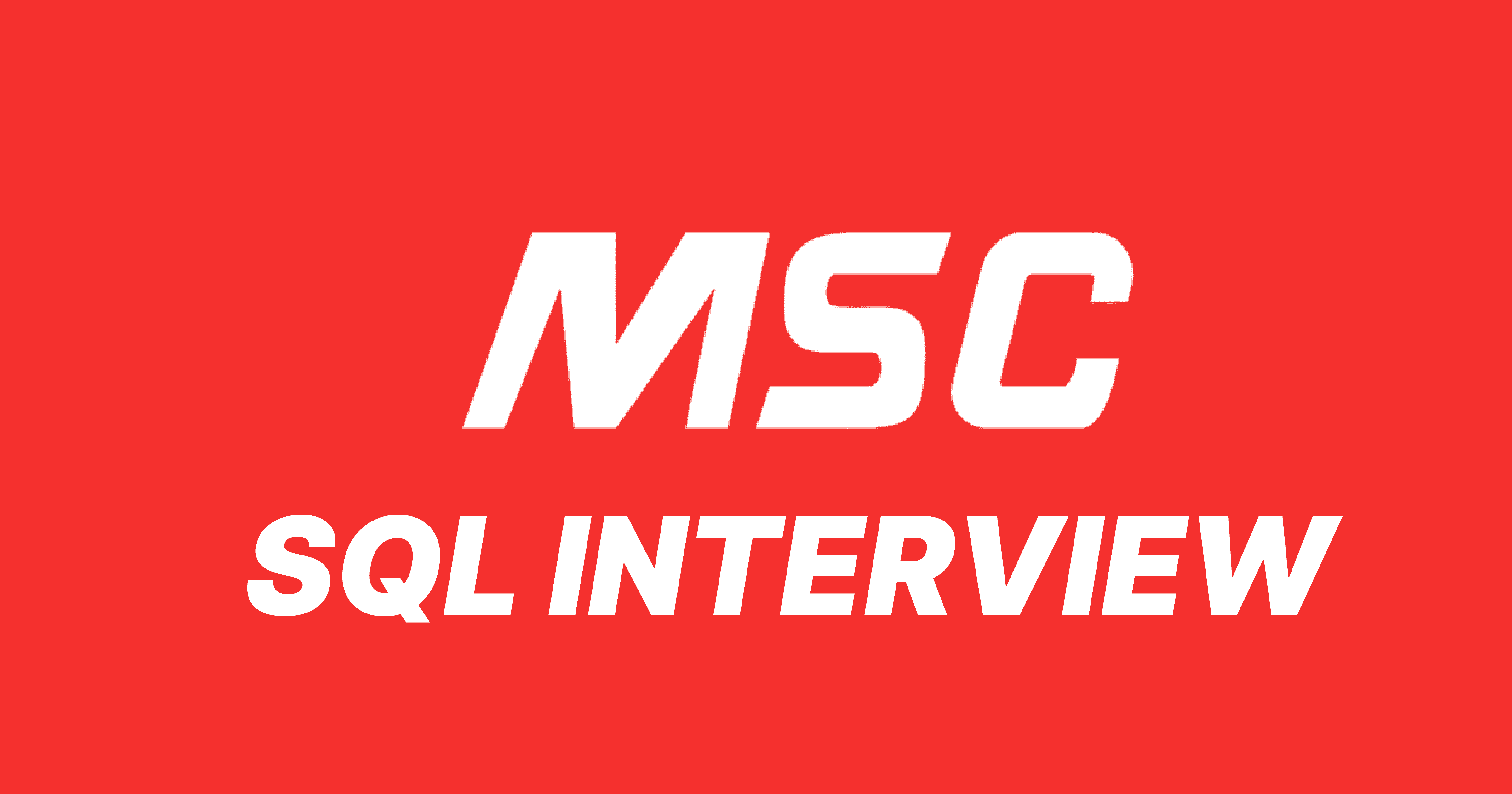 MSC Industrial Direct SQL Interview Questions