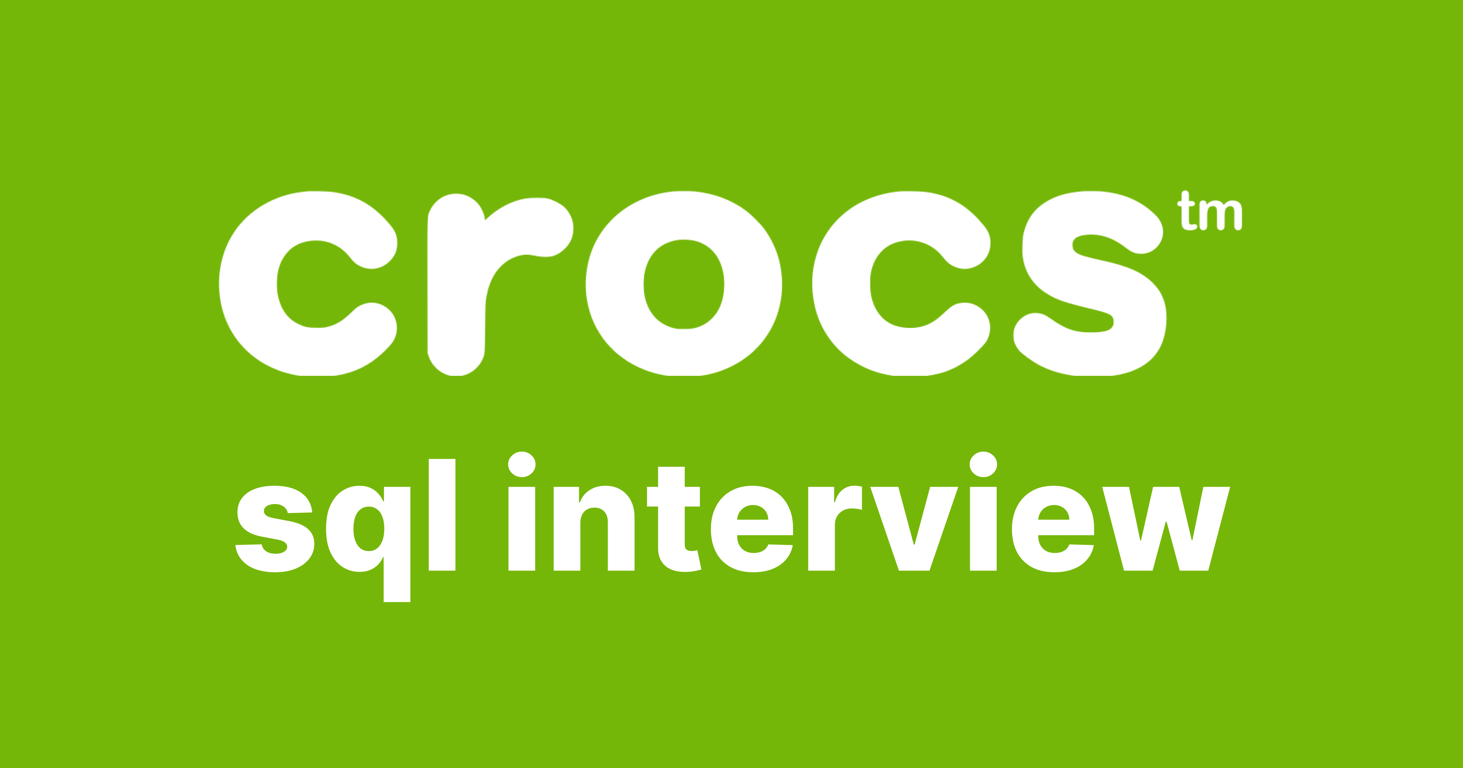 Crocs SQL Interview Questions