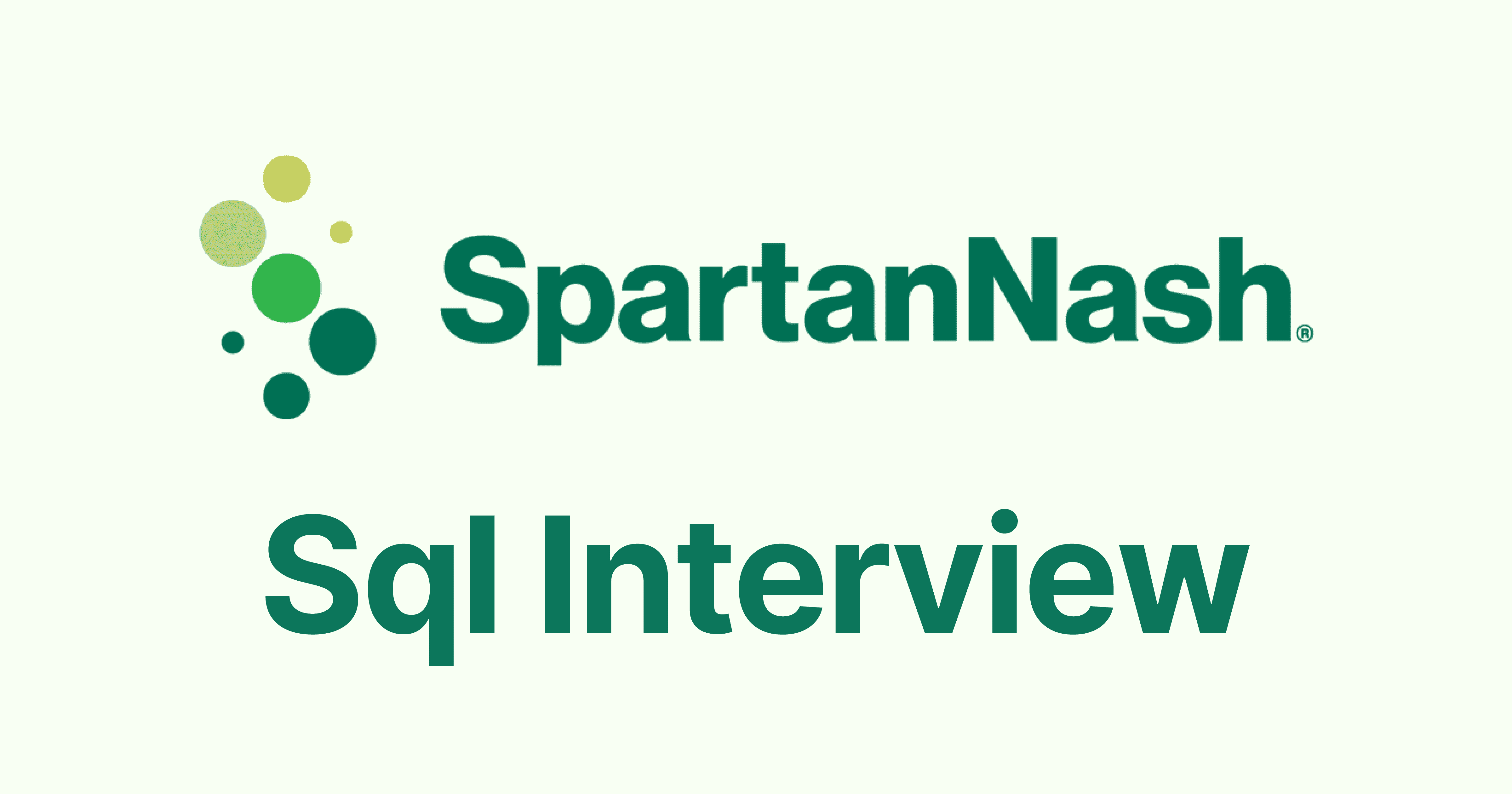 SpartanNash SQL Interview Questions