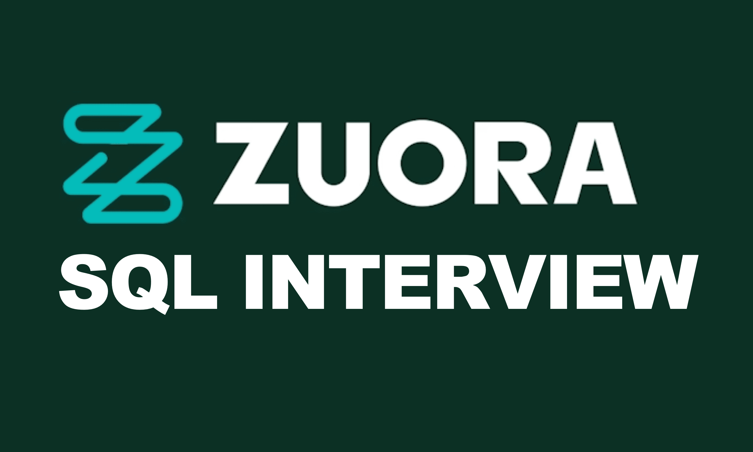 Zuora SQL Interview