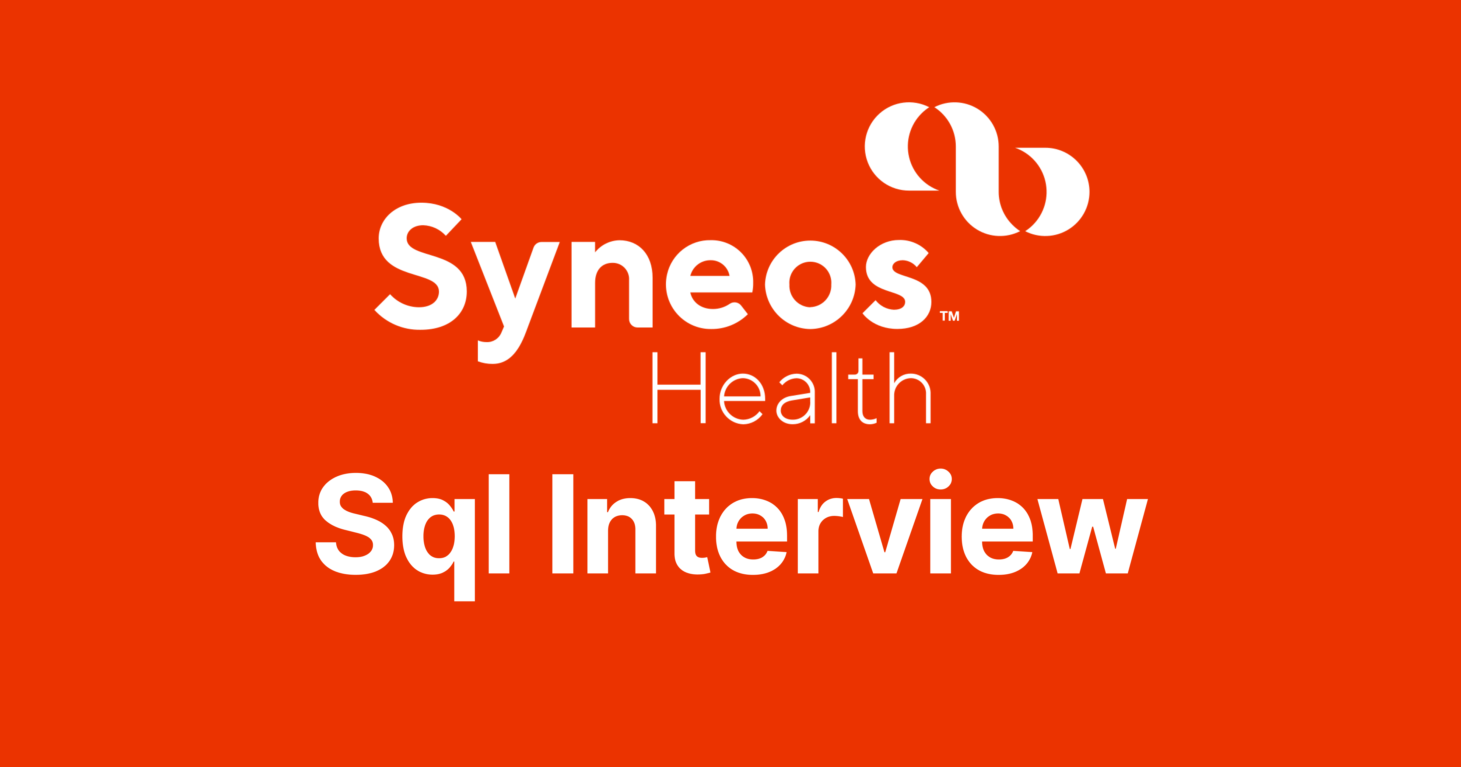 Syneos Health SQL Interview Questions