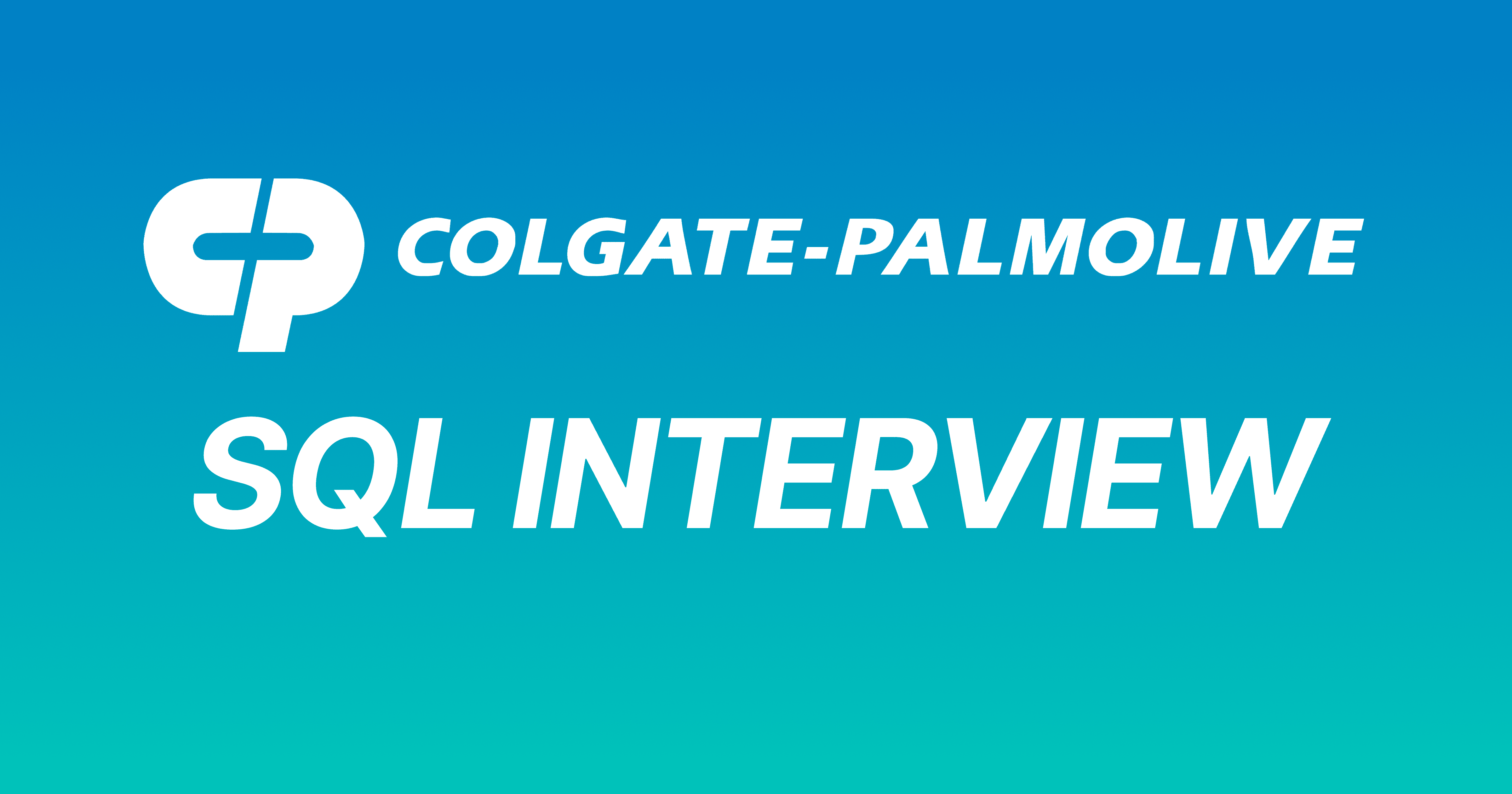 Colgate-Palmolive SQL Interview Questions