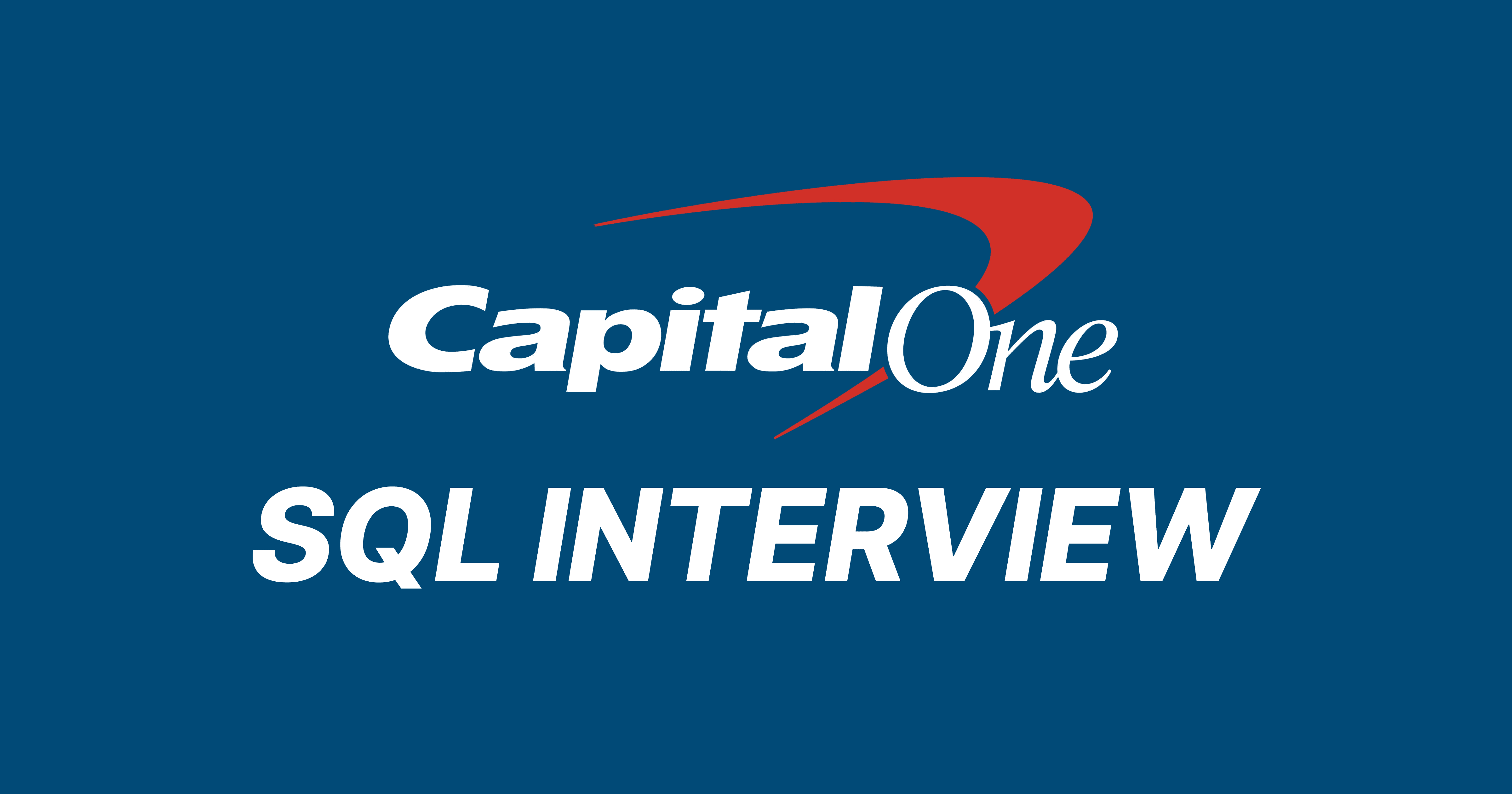 Capital One SQL Interview Questions