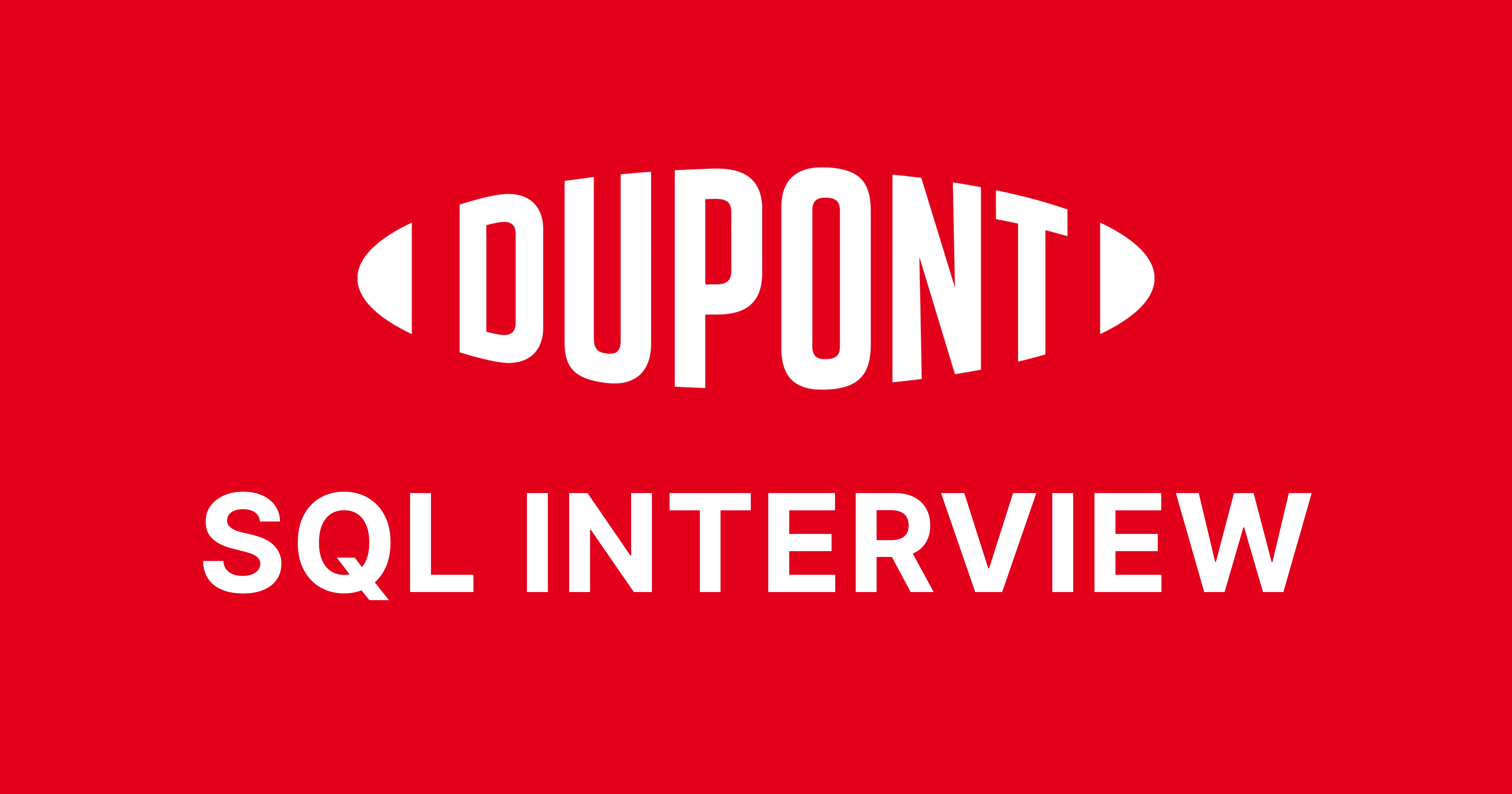 DuPont SQL Interview Questions