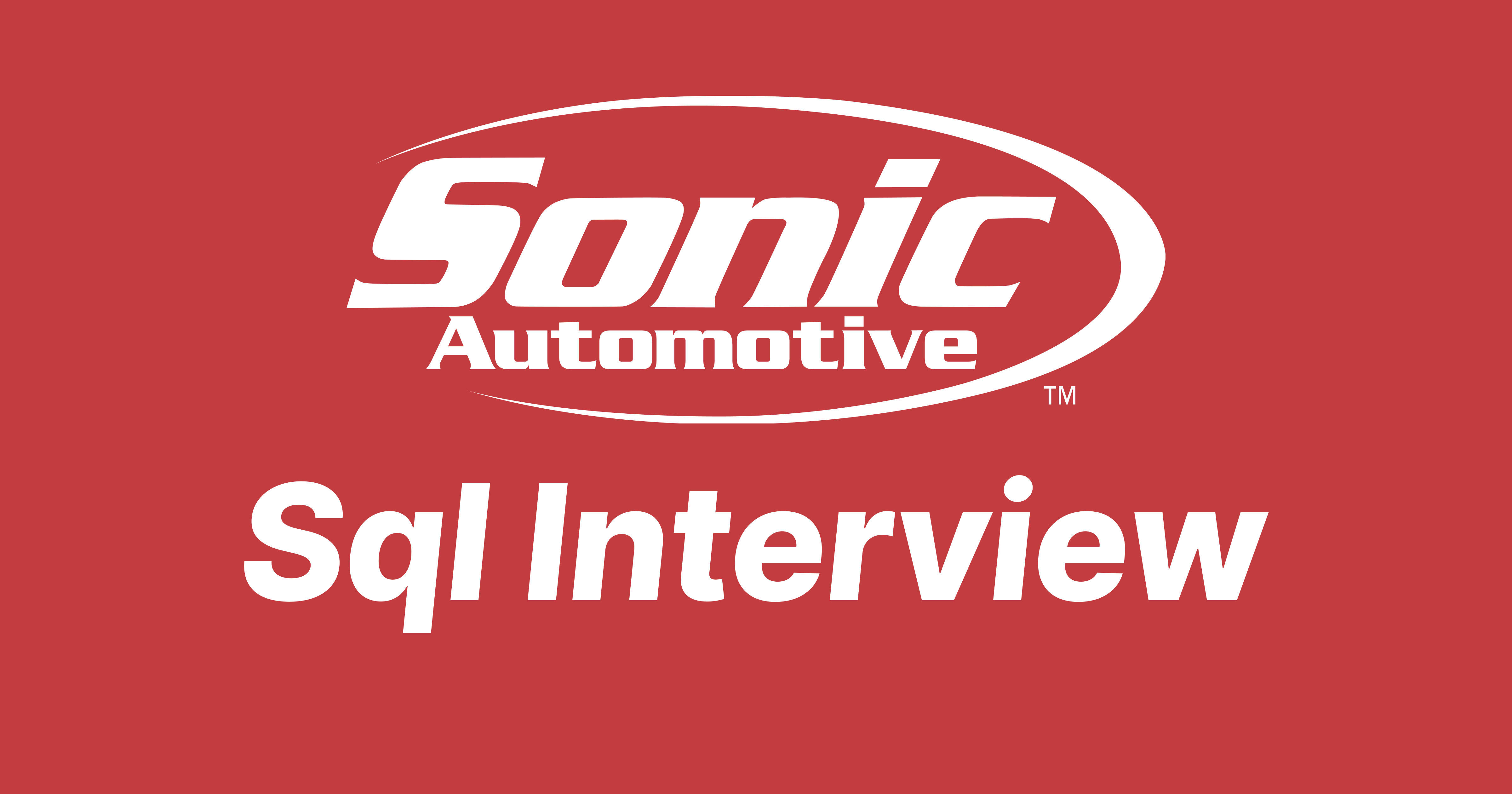 Sonic Automotive SQL Interview Questions