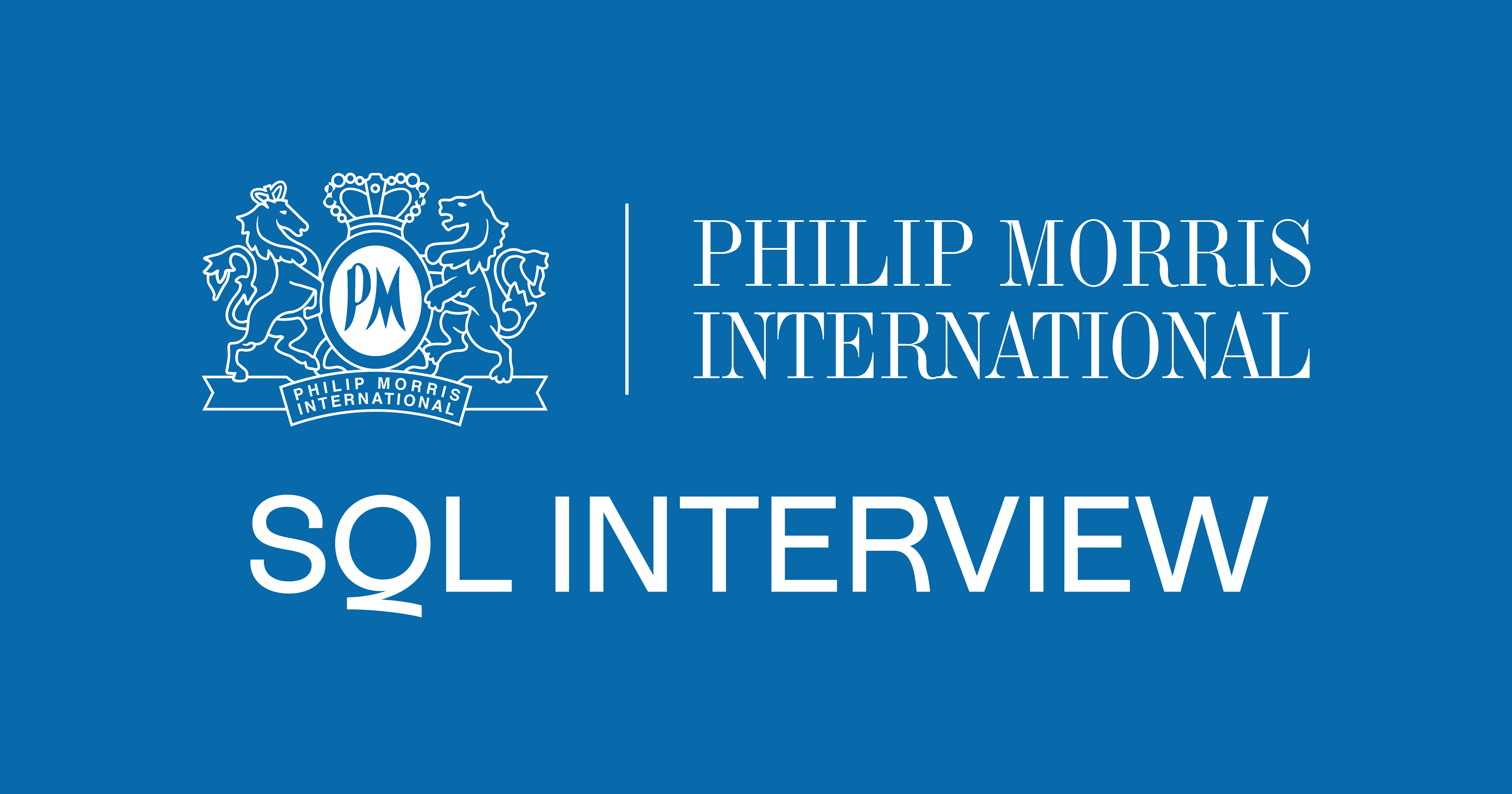 Philip Morris SQL Interview Questions