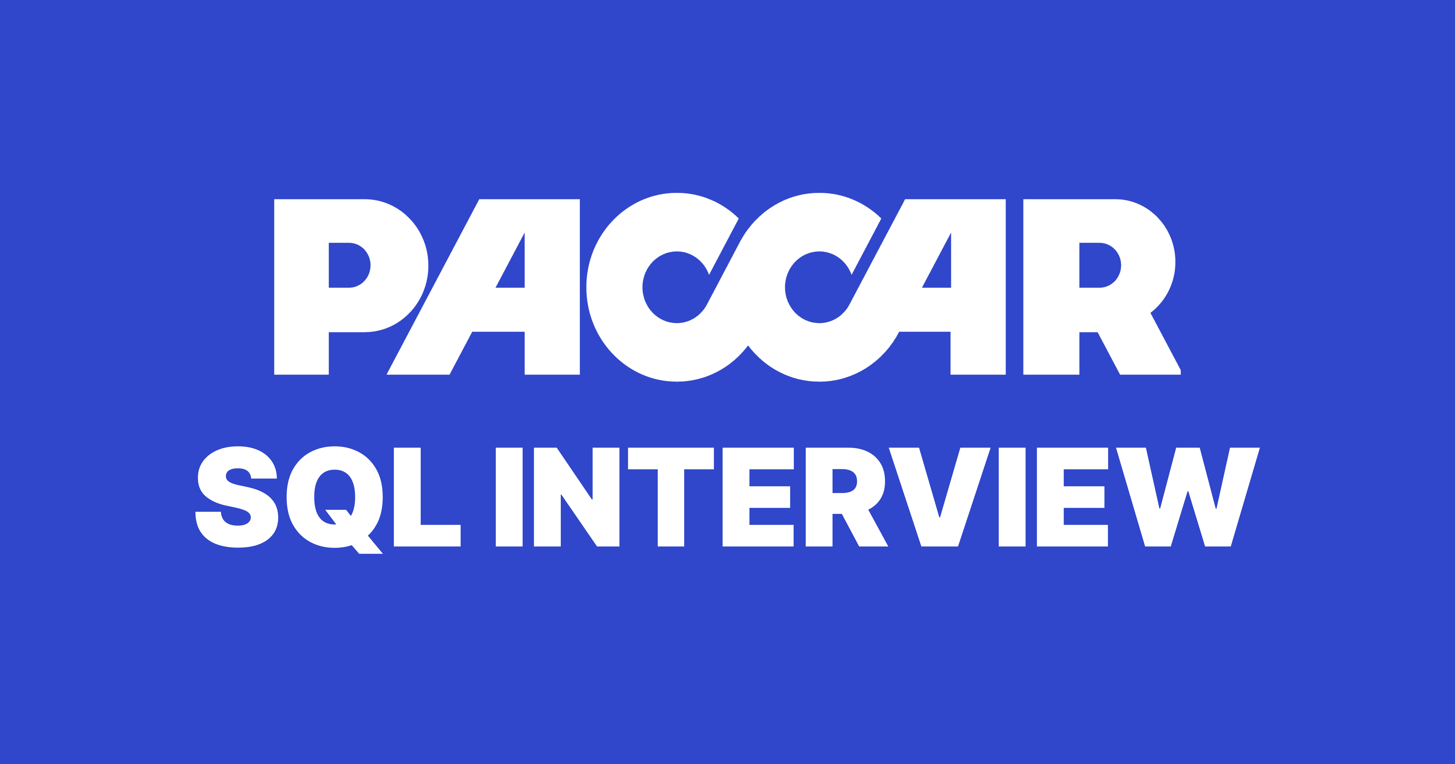 Paccar SQL Interview Questions