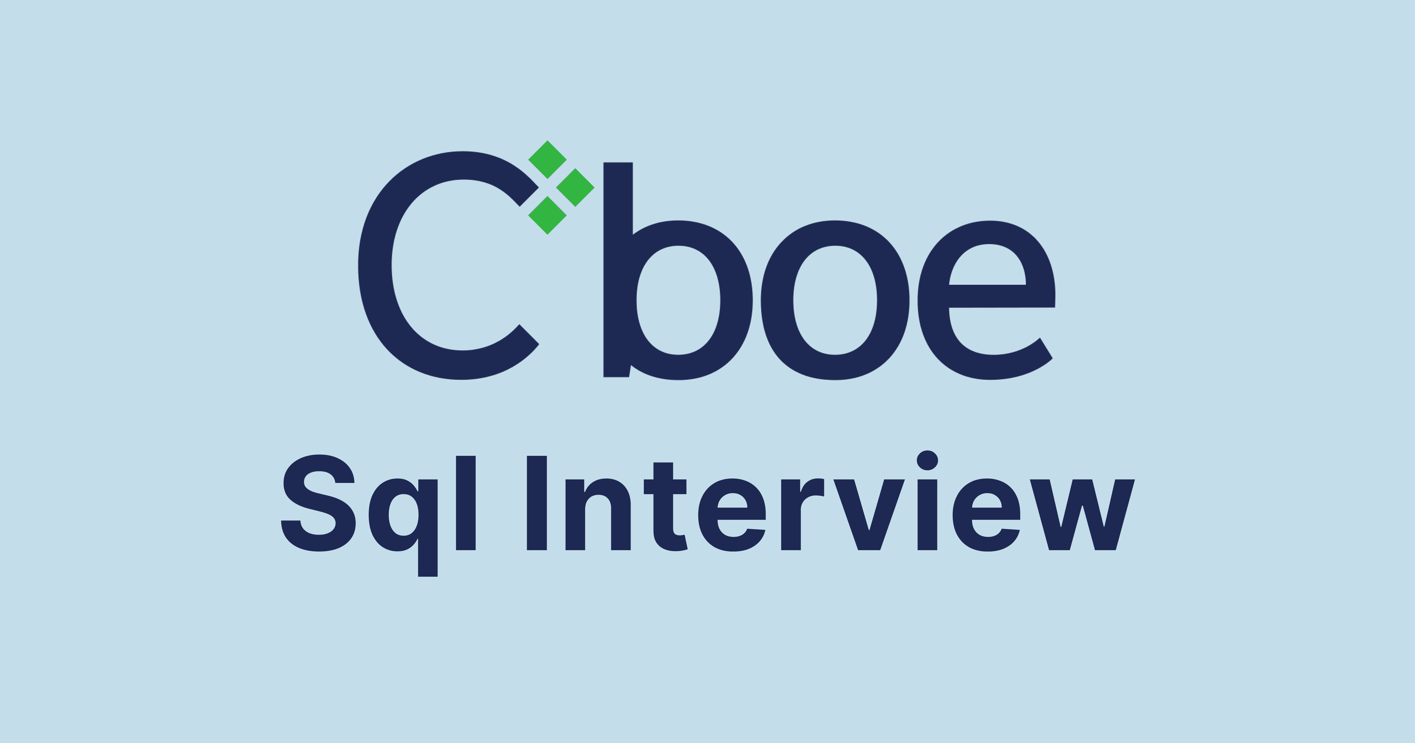 Cboe Global Markets SQL Interview Questions